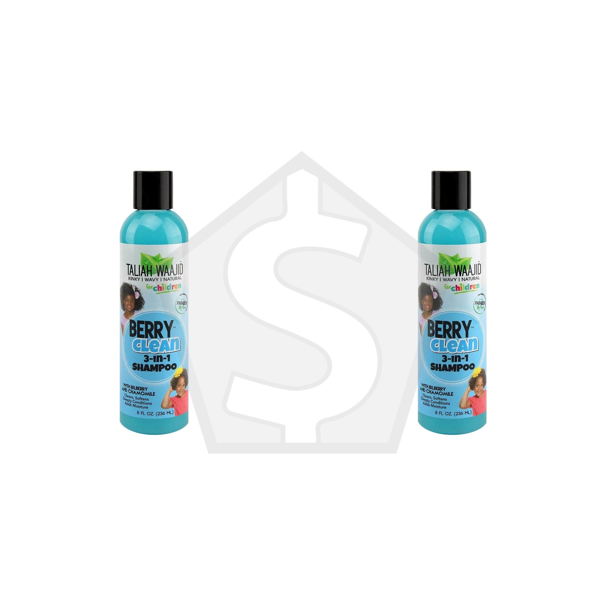 TALIAH WAAJID Children Kinky Wavy Natural Berry Clean 3-In-1 Shampoo (8oz) - Pack of 2
