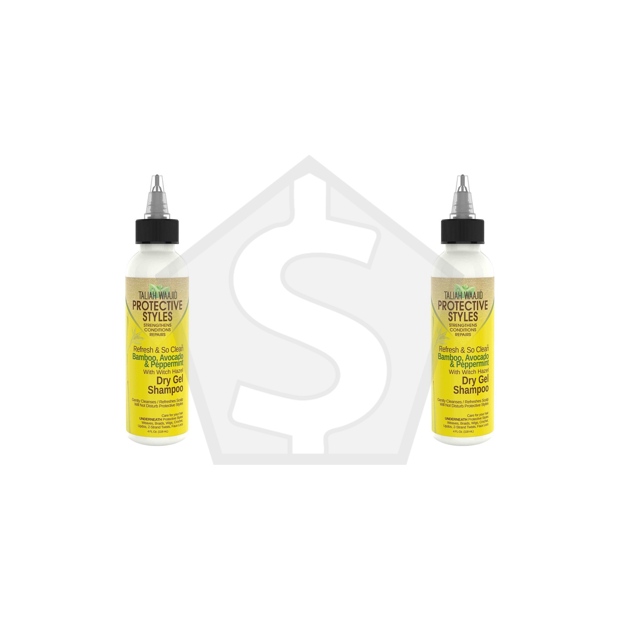 TALIAH WAAJID Protective Styles Bamboo, Avocado & Peppermint Dry Gel Shampoo (4oz) - Pack of 2