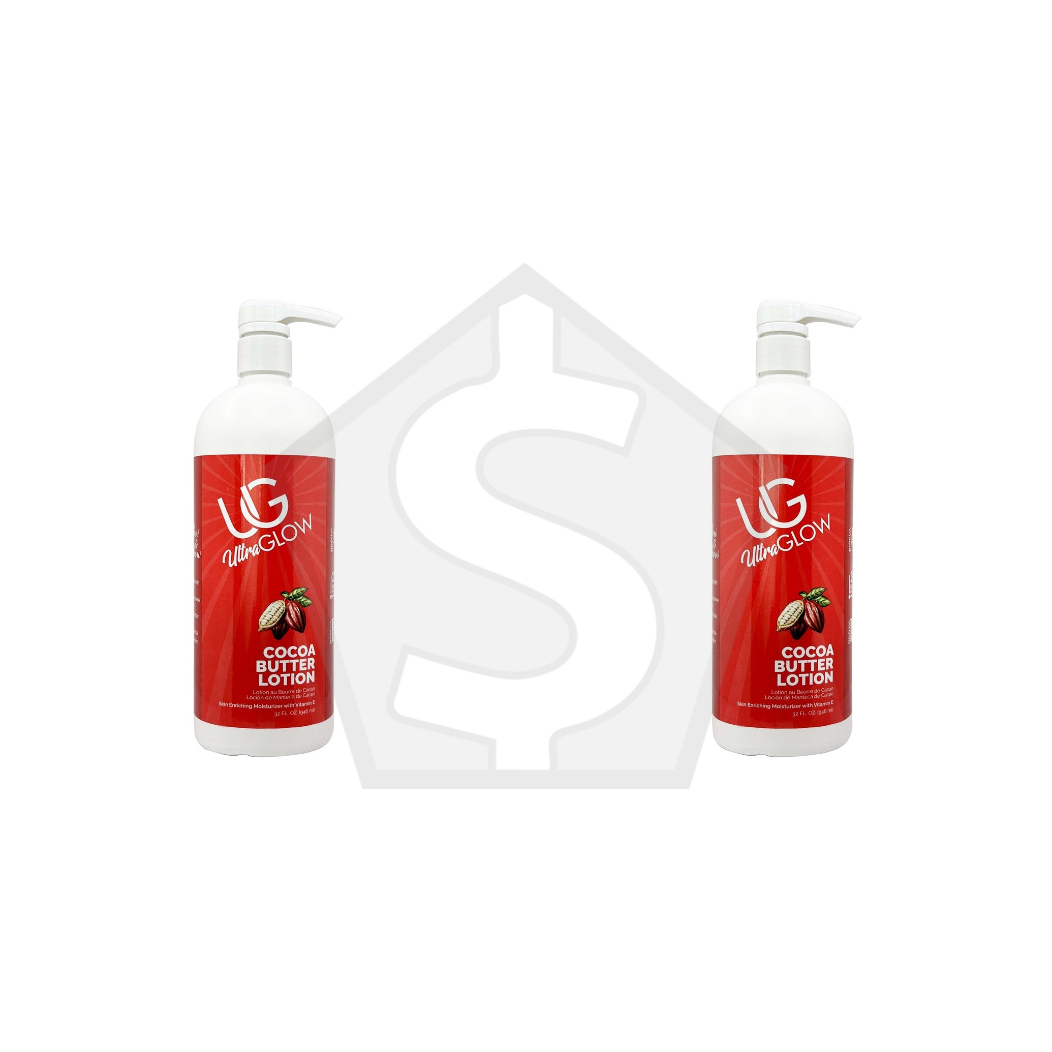 ULTRA GLOW Cocoa Butter Lotion (32oz) - Pack of 2