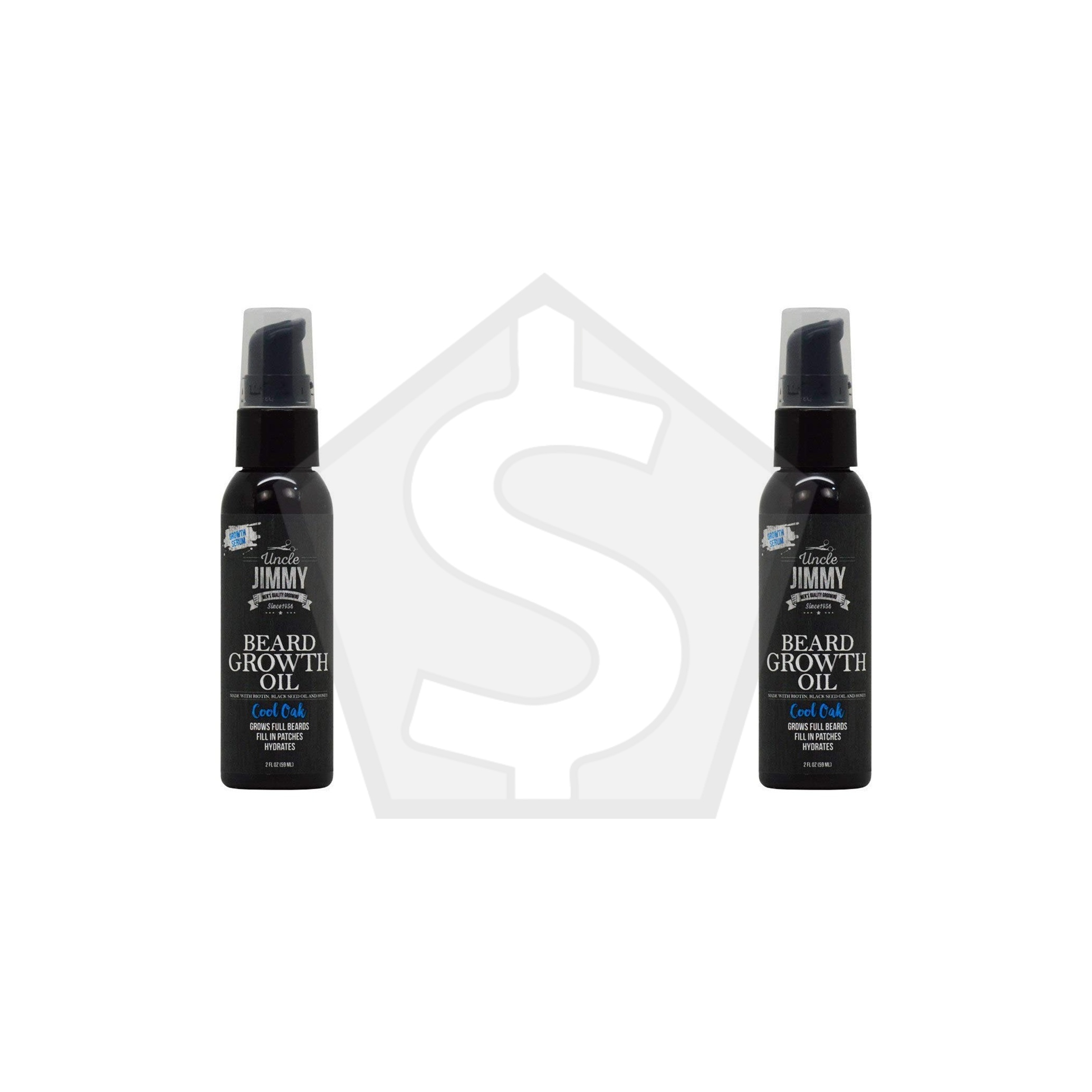 UNCLE JIMMY Beard Growth Oil (2oz) - Pack of 2