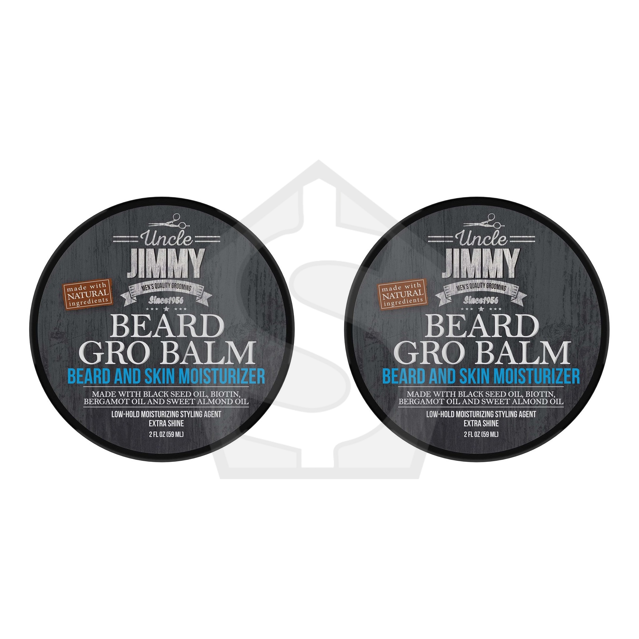 UNCLE JIMMY Beard Gro Balm (2oz) - Pack of 2