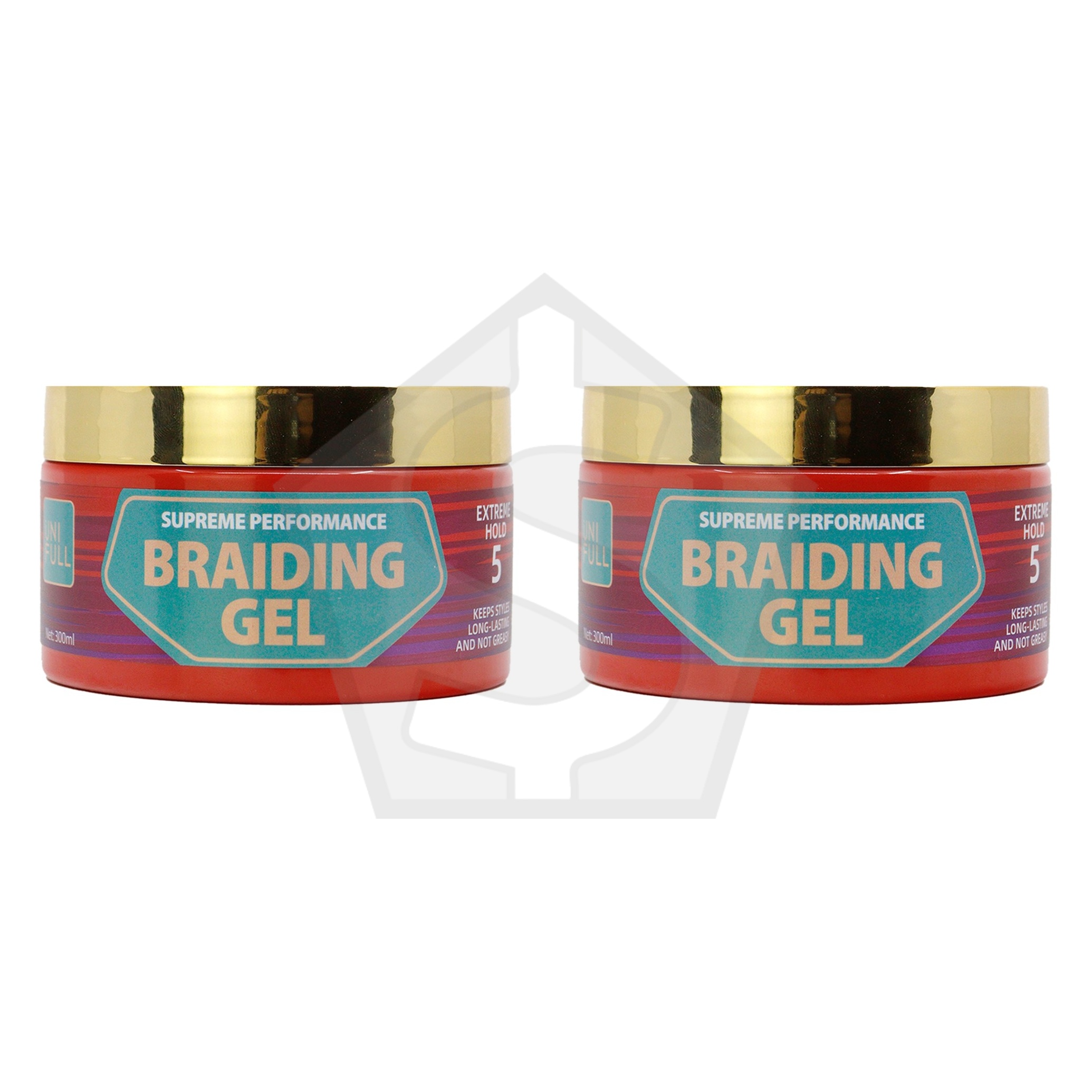 UNI FULL Braiding Gel - Extreme Hold 5 / 300ml - Pack of 2