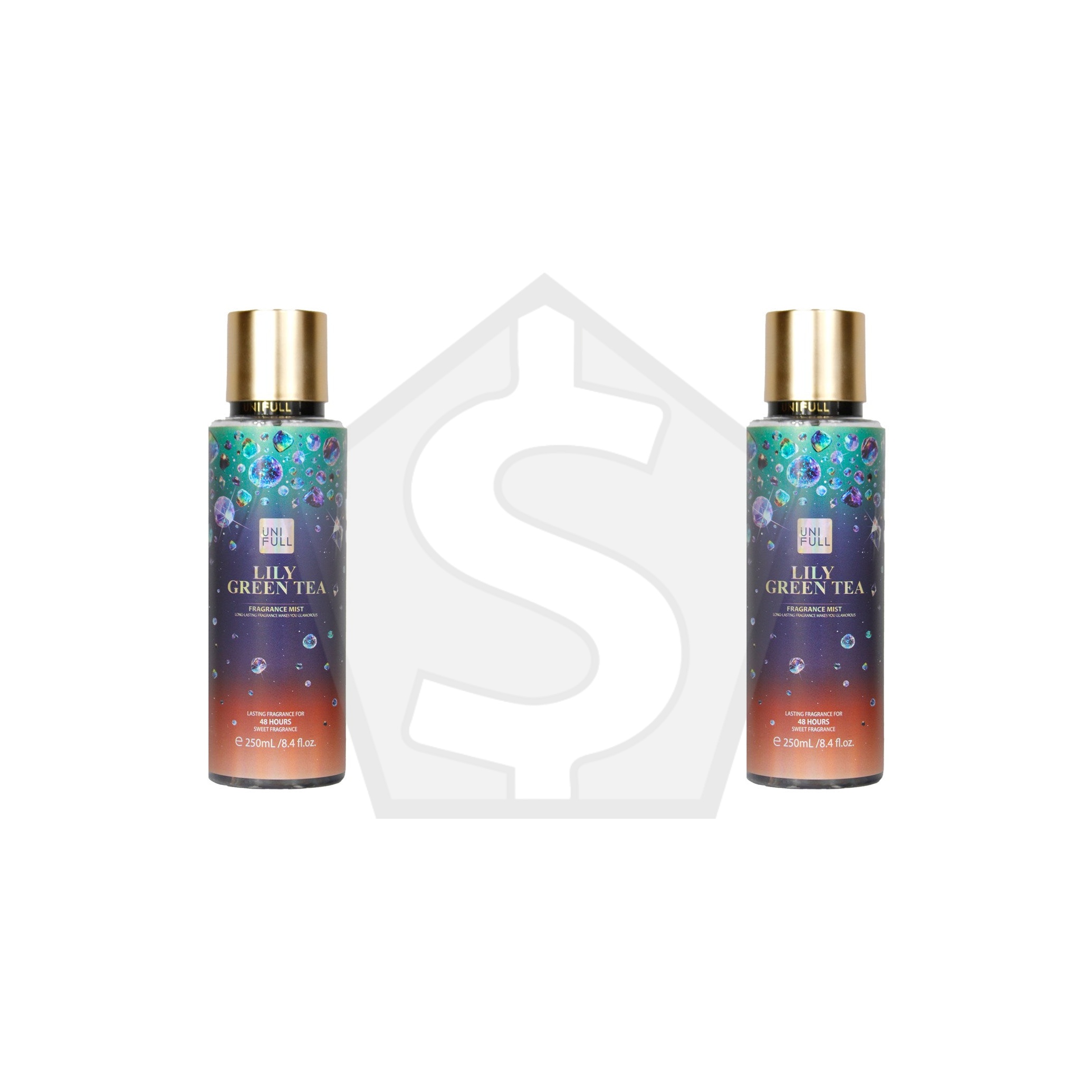 UNI FULL Fragrance Mist (250ml / 8.4oz) - Lily Green Tea - Pack of 2
