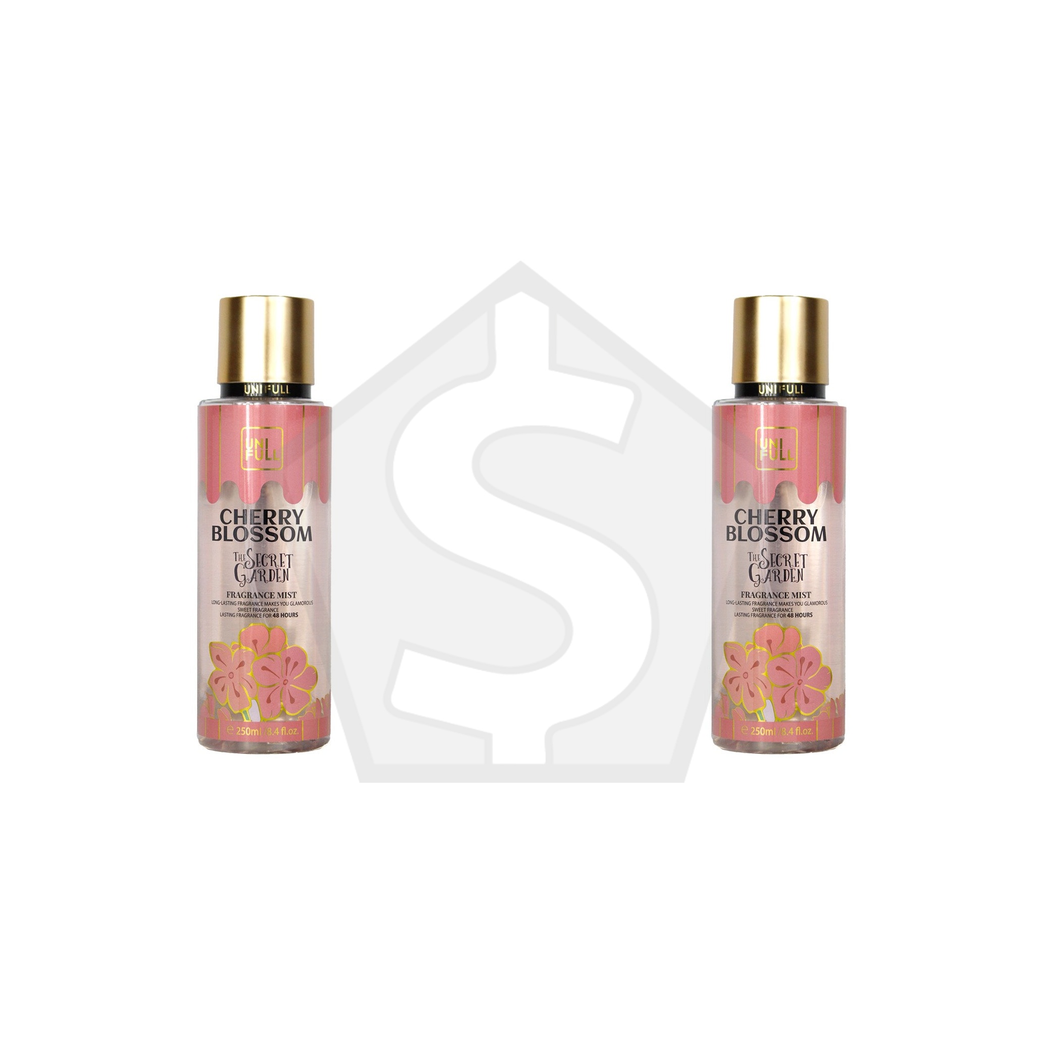UNI FULL The Secret Garden Fragrance Mist (250ml / 8.4oz) - Cherry Blossom - Pack of 2