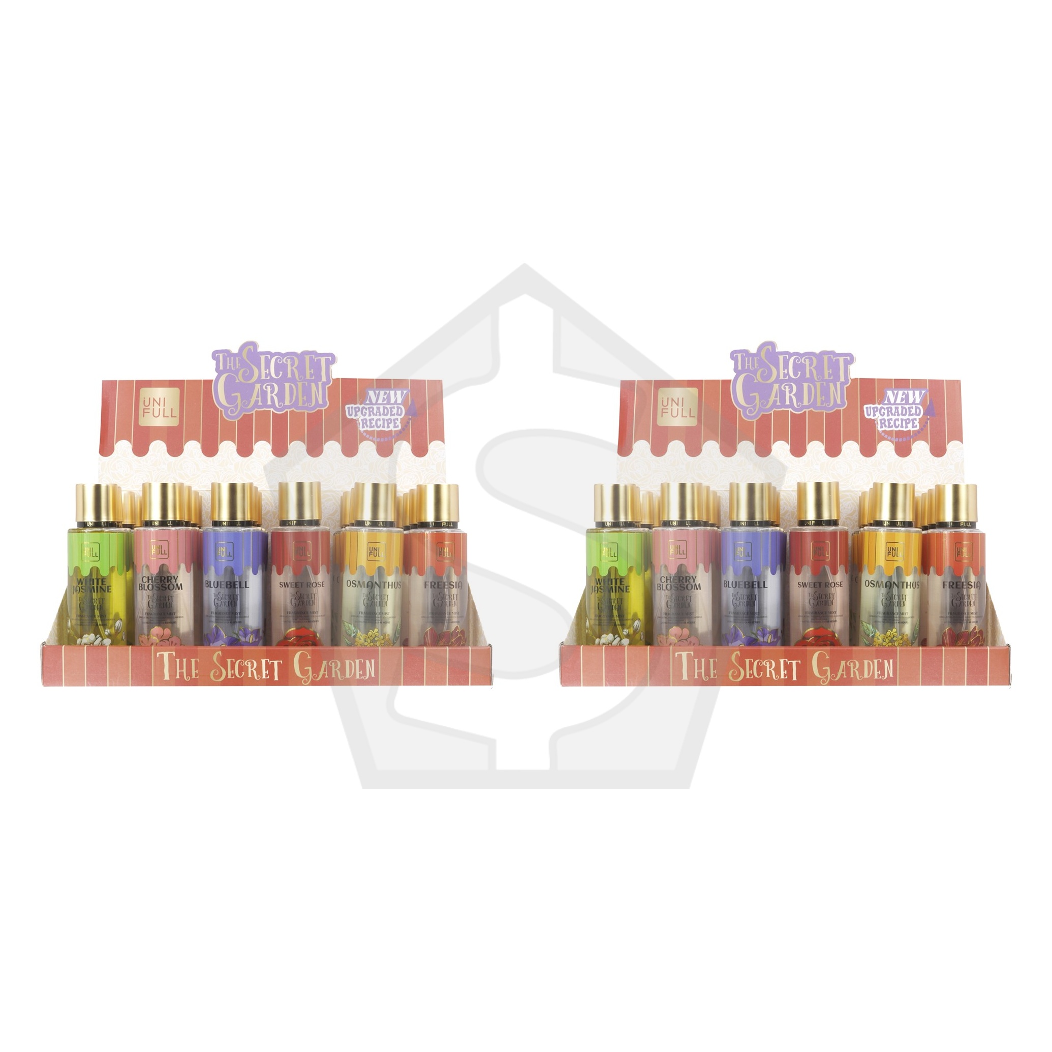 UNI FULL The Secret Garden Fragrance Mist Display (250ml, 6 Flavors ��� 4 Each) - Pack of 2