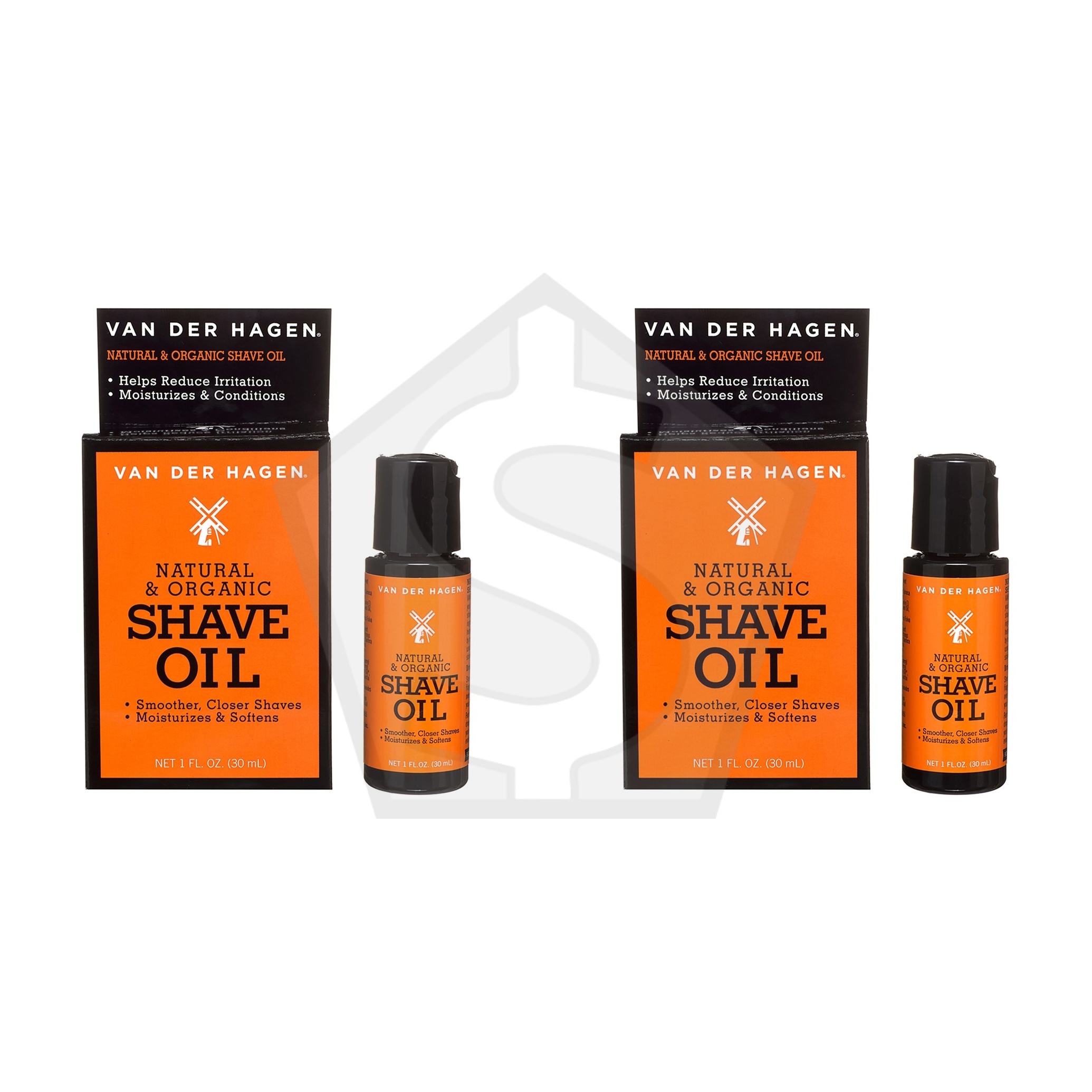 VAN DER HAGEN Shave Oil (1oz) - Pack of 2
