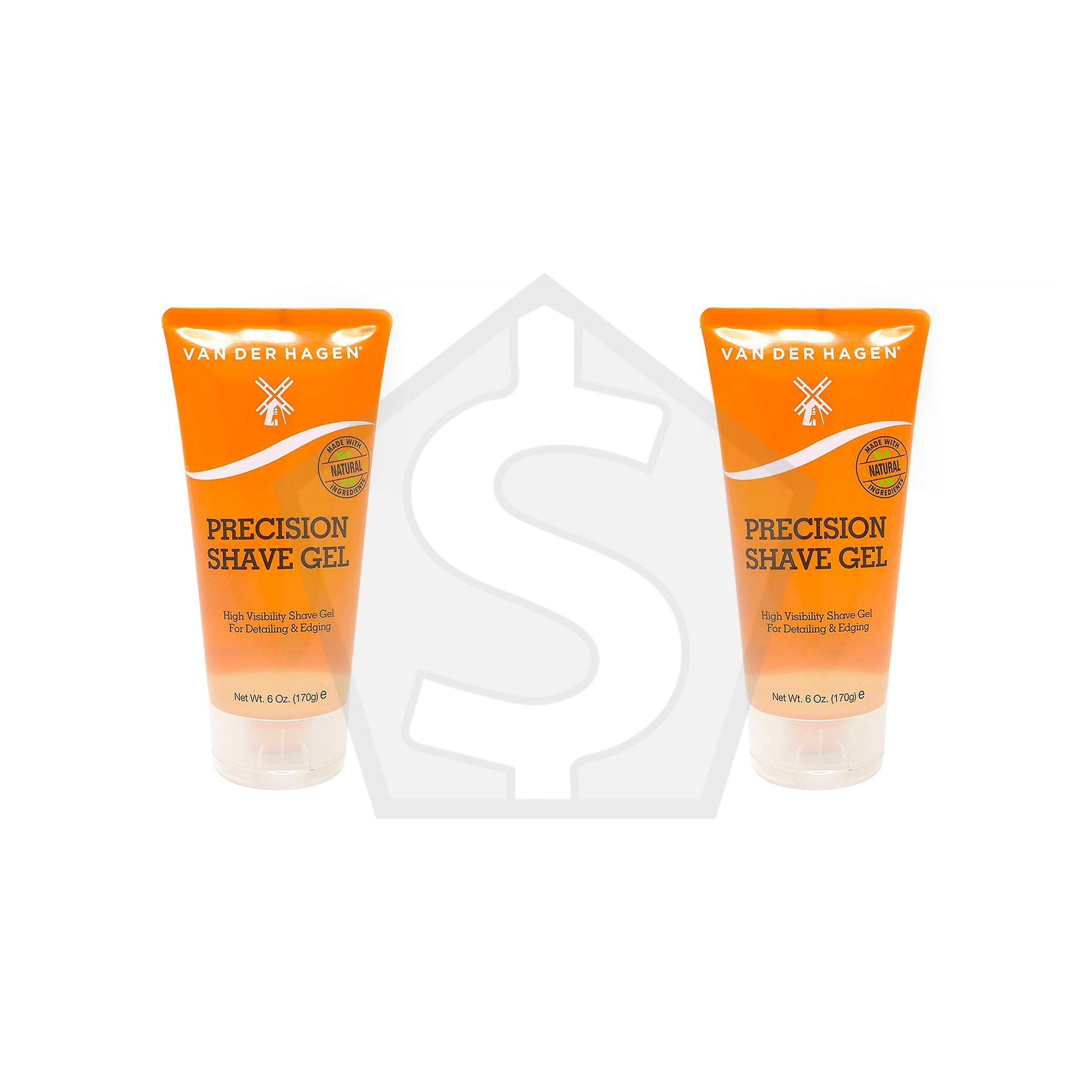 VAN DER HAGEN Precision Shave Gel (6oz) - Pack of 2