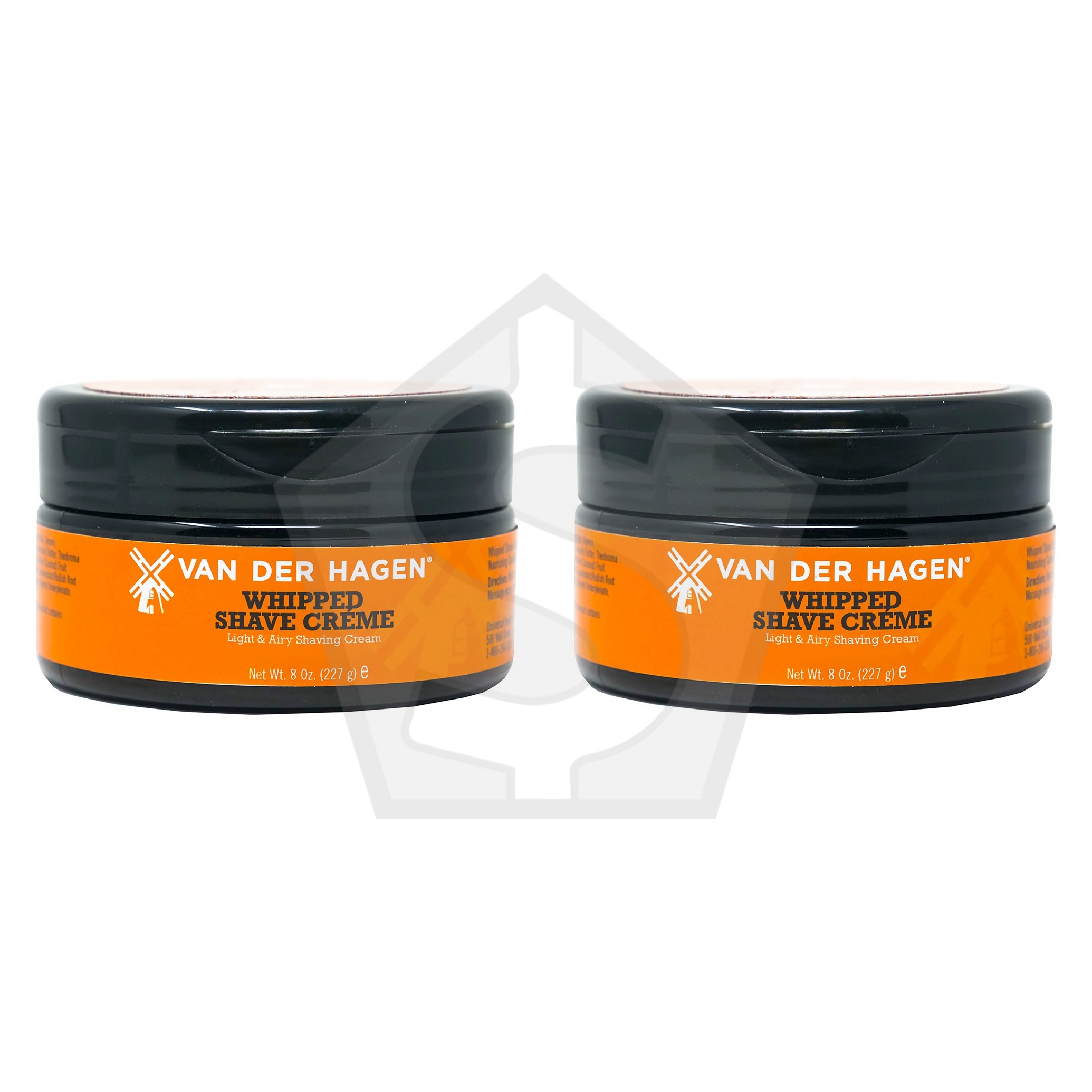 VAN DER HAGEN Whipped Shave Cream (8oz) - Pack of 2