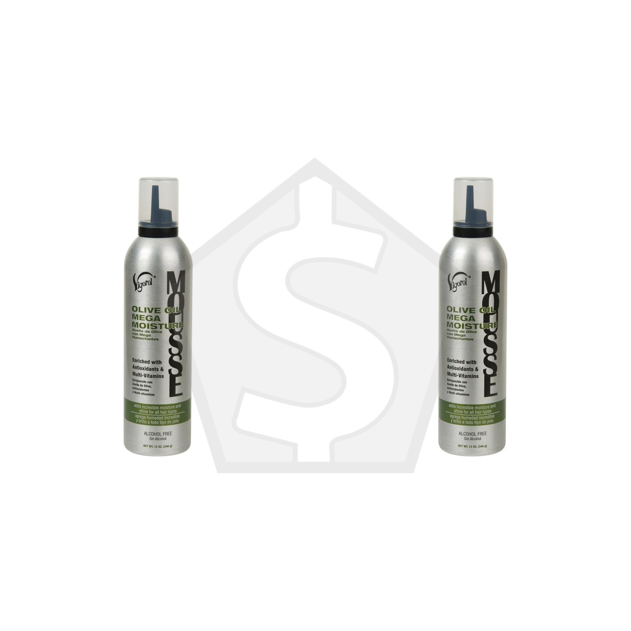 VIGOROL Olive Oil Mega Moisture Mousse - 12oz - Pack of 2