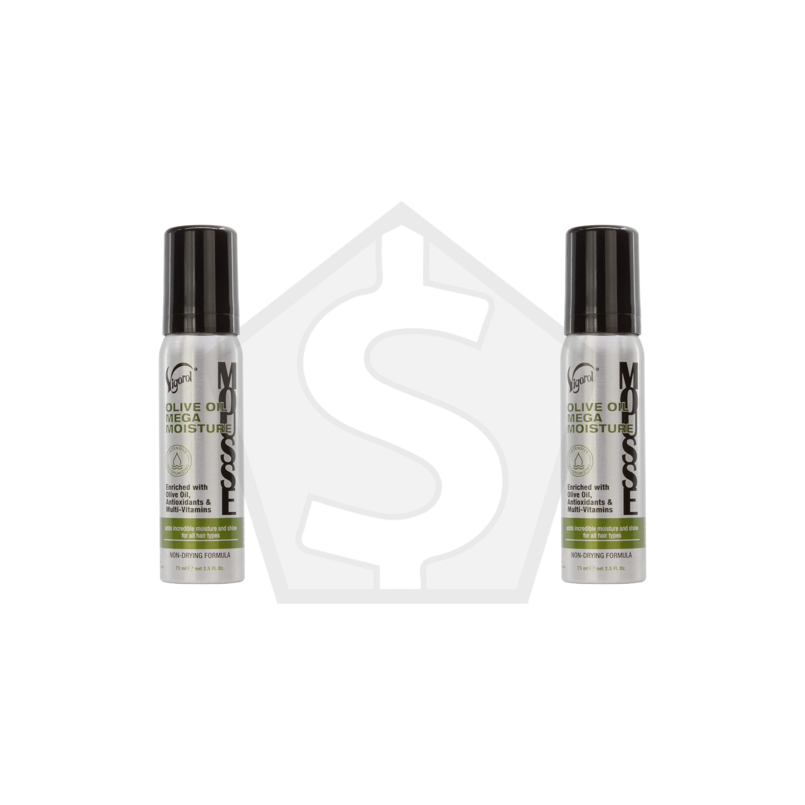 VIGOROL Olive Oil Mega Moisture Mousse - 2.5oz - Pack of 2