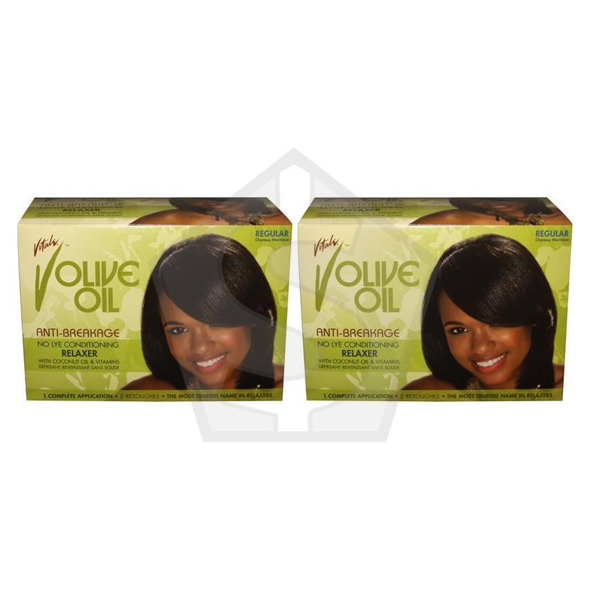 VITALE Olive Oil No Lye Relaxer Kit 1App [Reg] - Pack of 2