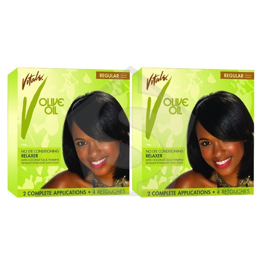 VITALE Olive Oil No Lye  Relaxer Kit 2App [Reg] - Pack of 2