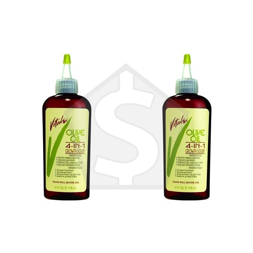 VITALE Olive Oil 4-In-1 Growth Serum (4oz) - Pack of 2
