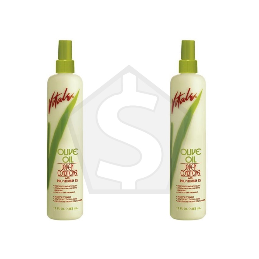 VITALE Olive Oil Anti-Breakage Leave-In Conditioner (12oz) - Pack of 2