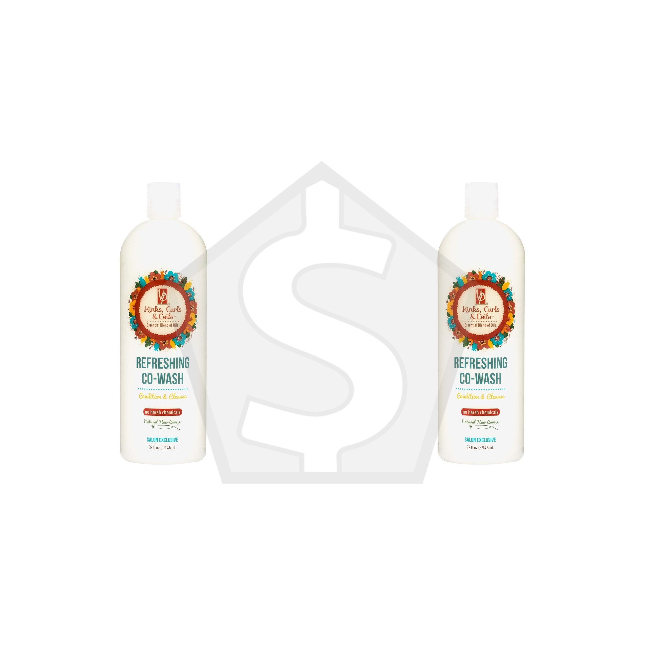 VITALE PRO Kinks, Curls & Coils Refreshing Cowash (32oz) - Pack of 2