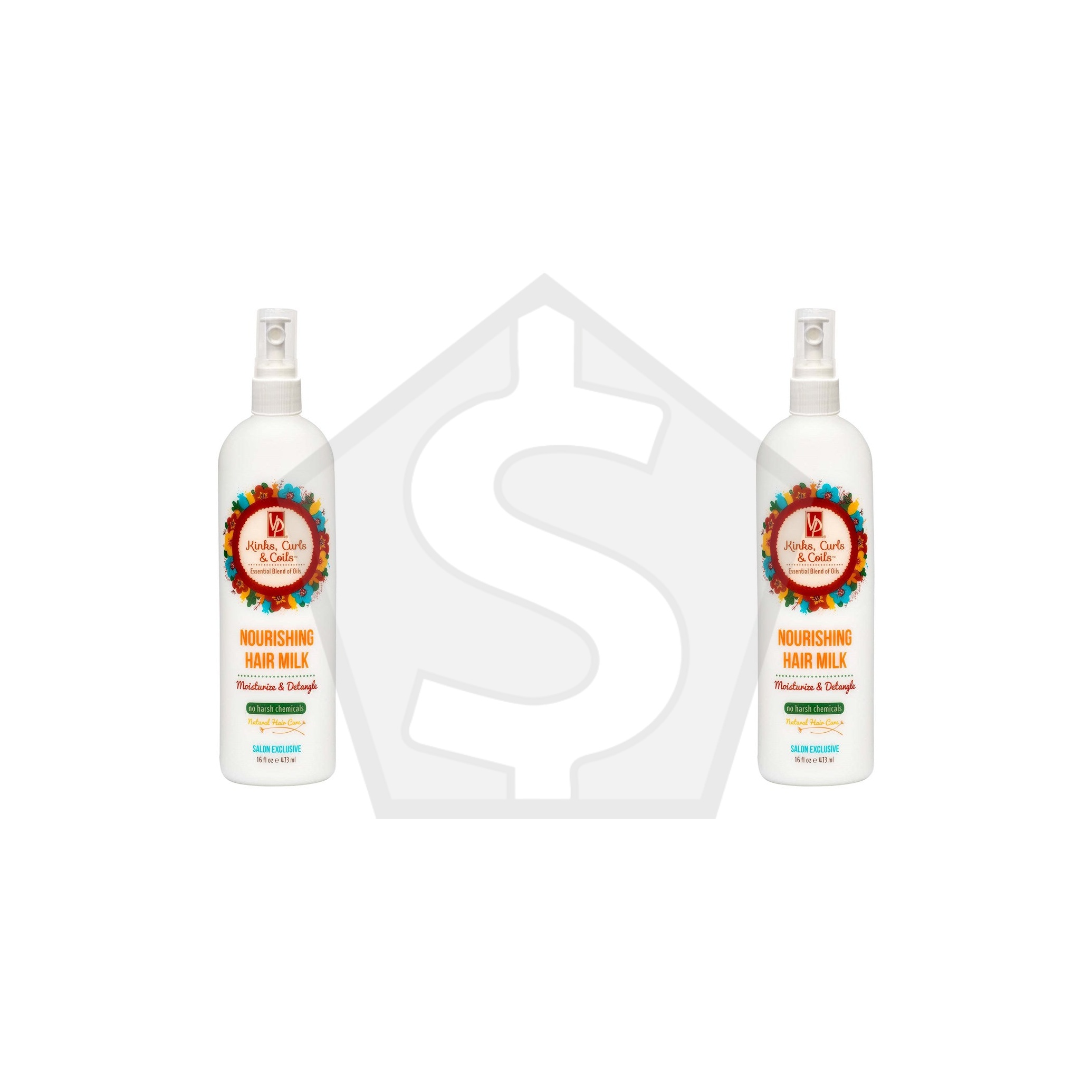 VITALE PRO Kinks, Curls & Coils Nourishing Hair Milk (16oz) - Pack of 2