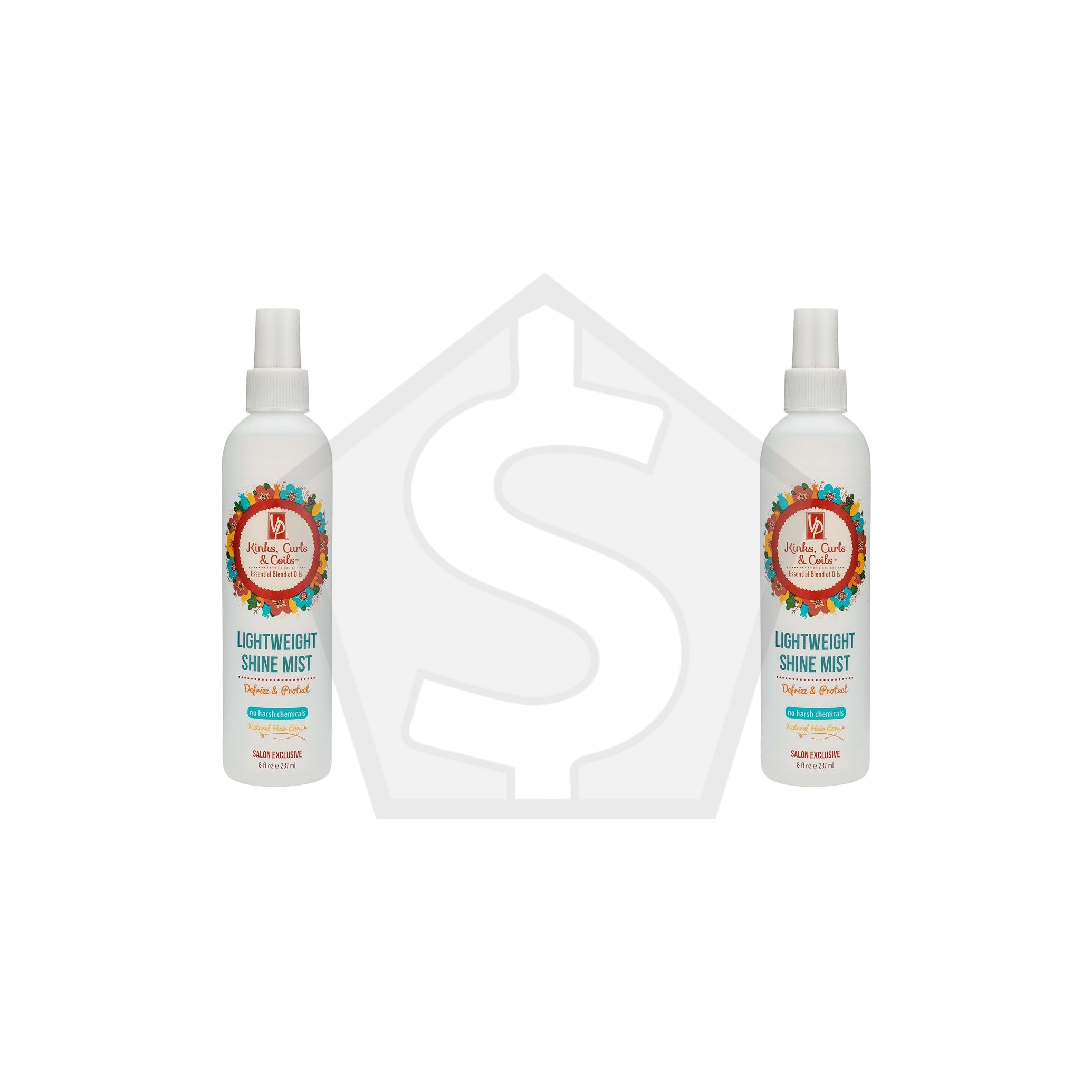 VITALE PRO Kinks, Curls & Coils Lightweight Shine Mist (8oz) - Pack of 2