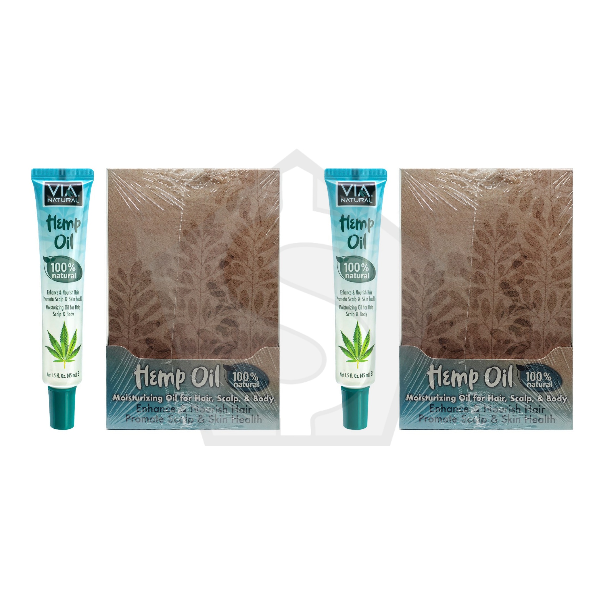 VIA NATURAL Hemp Seed Oil Treatment Tube (1.5oz) - Pack of 2