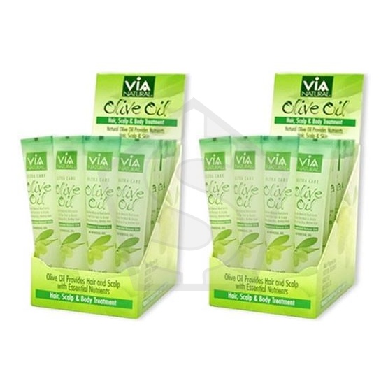 VIA NATURAL Olive Oil Treatment Tube (1.5oz) - Pack of 2