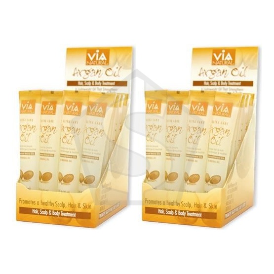 VIA NATURAL Moroccan Argan Oil Treatment Tube (1.5oz) - Pack of 2