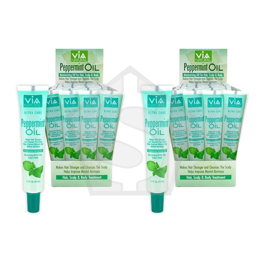 VIA NATURAL Peppermint Oil Treatment Tube (1.5oz) - Pack of 2