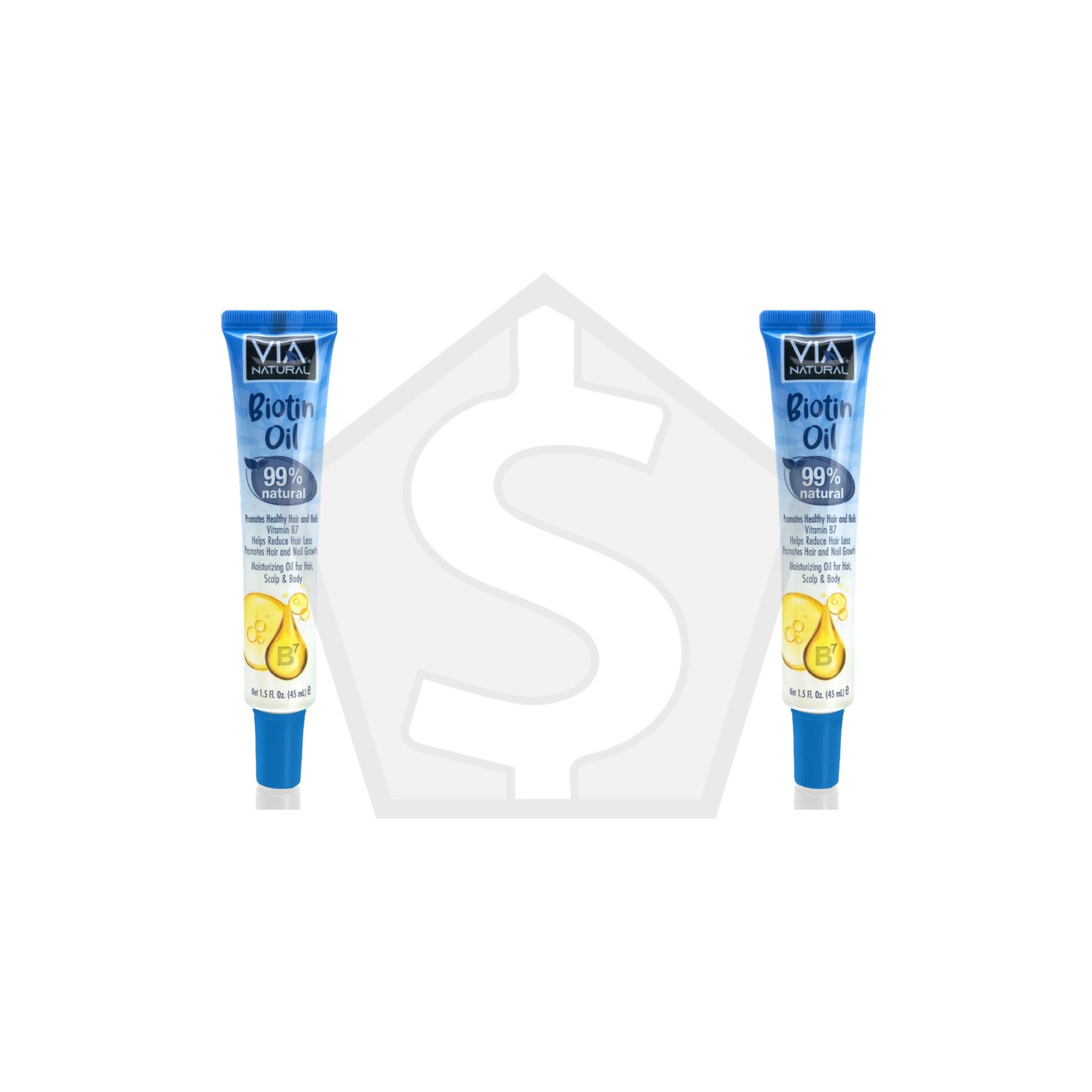 VIA NATURAL Biotin Oil Treatment (1.5oz) - Pack of 2