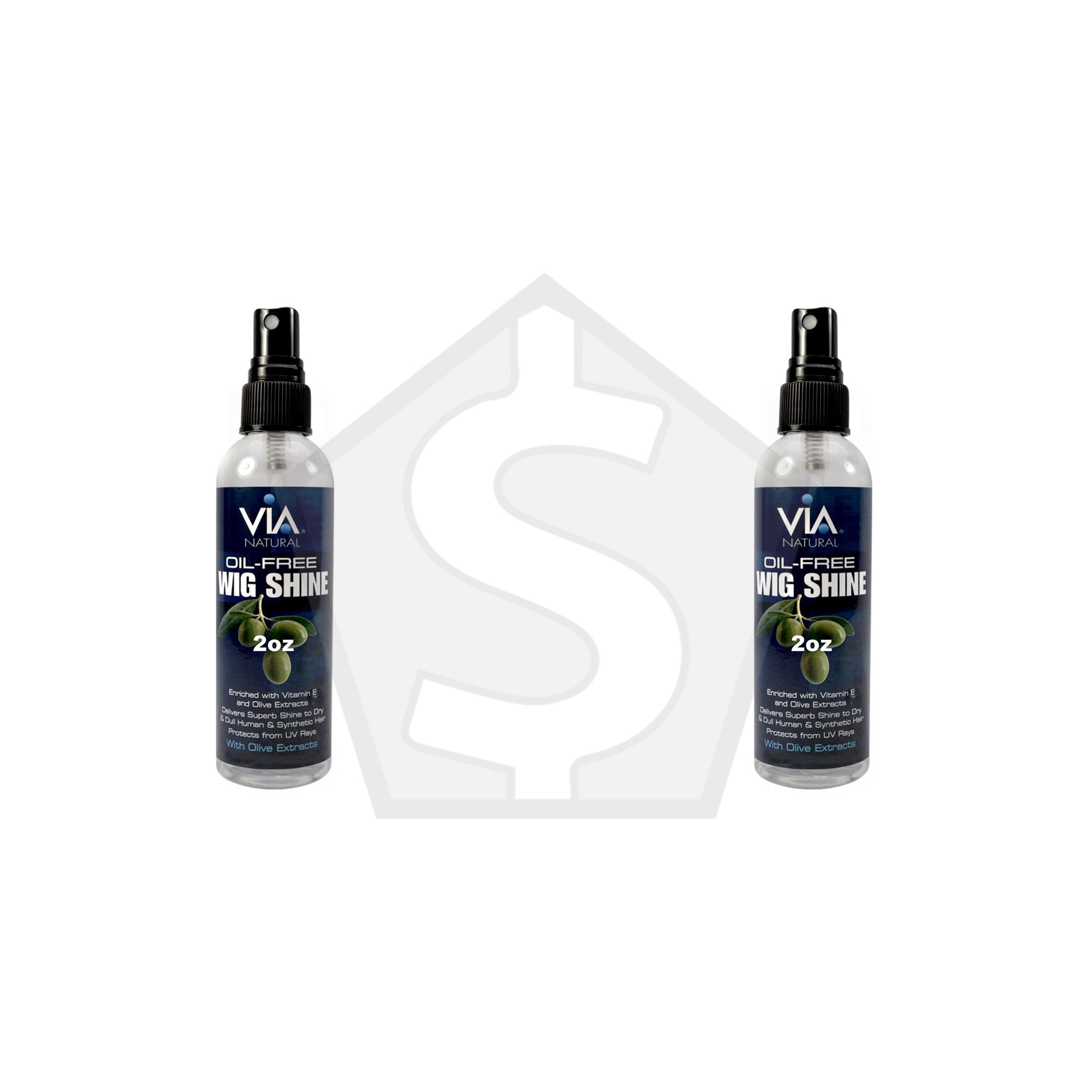 VIA NATURAL Oil-Free Wig Shine - 2oz - Pack of 2