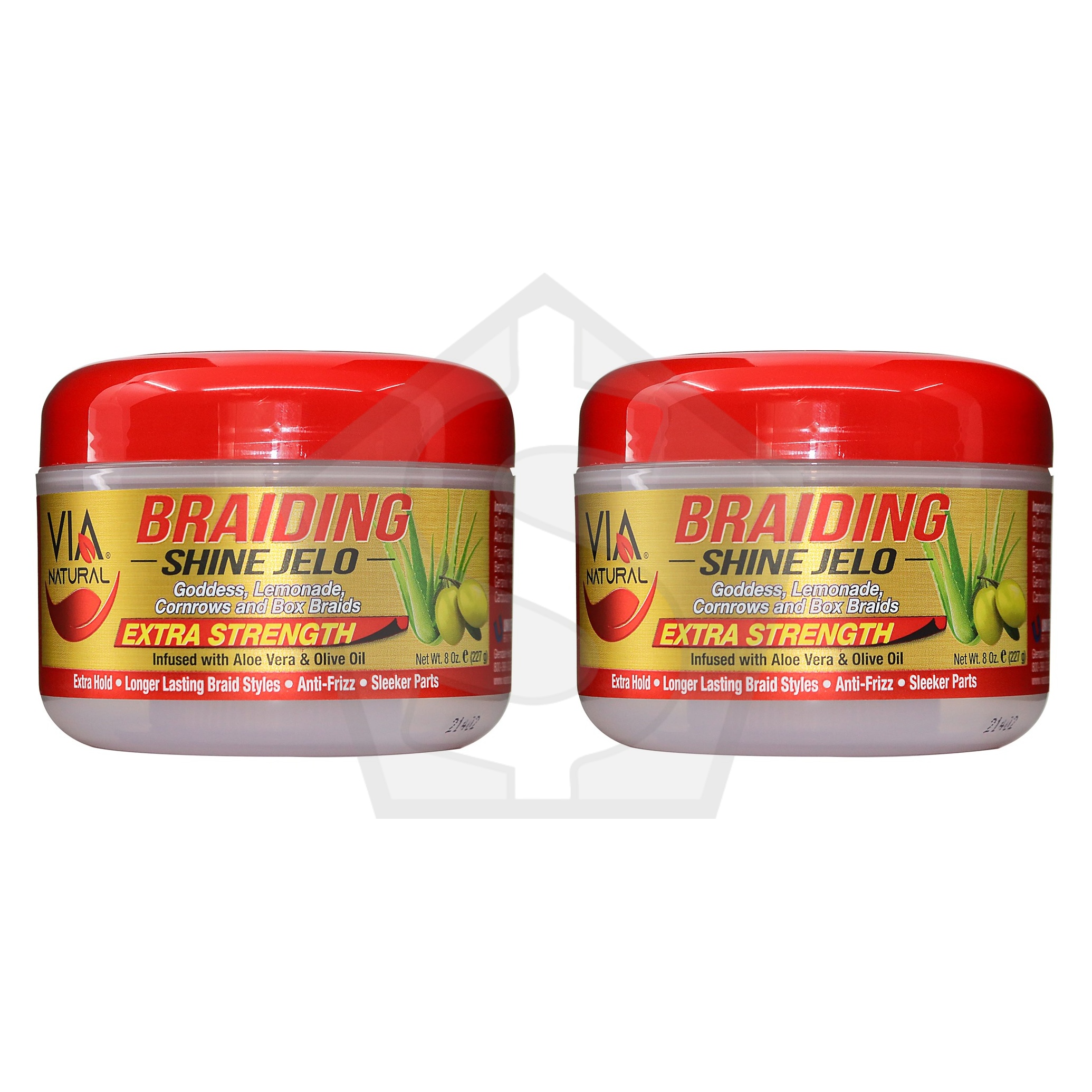 VIA NATURAL Braiding Shine Jelo - Estra Strength - Pack of 2