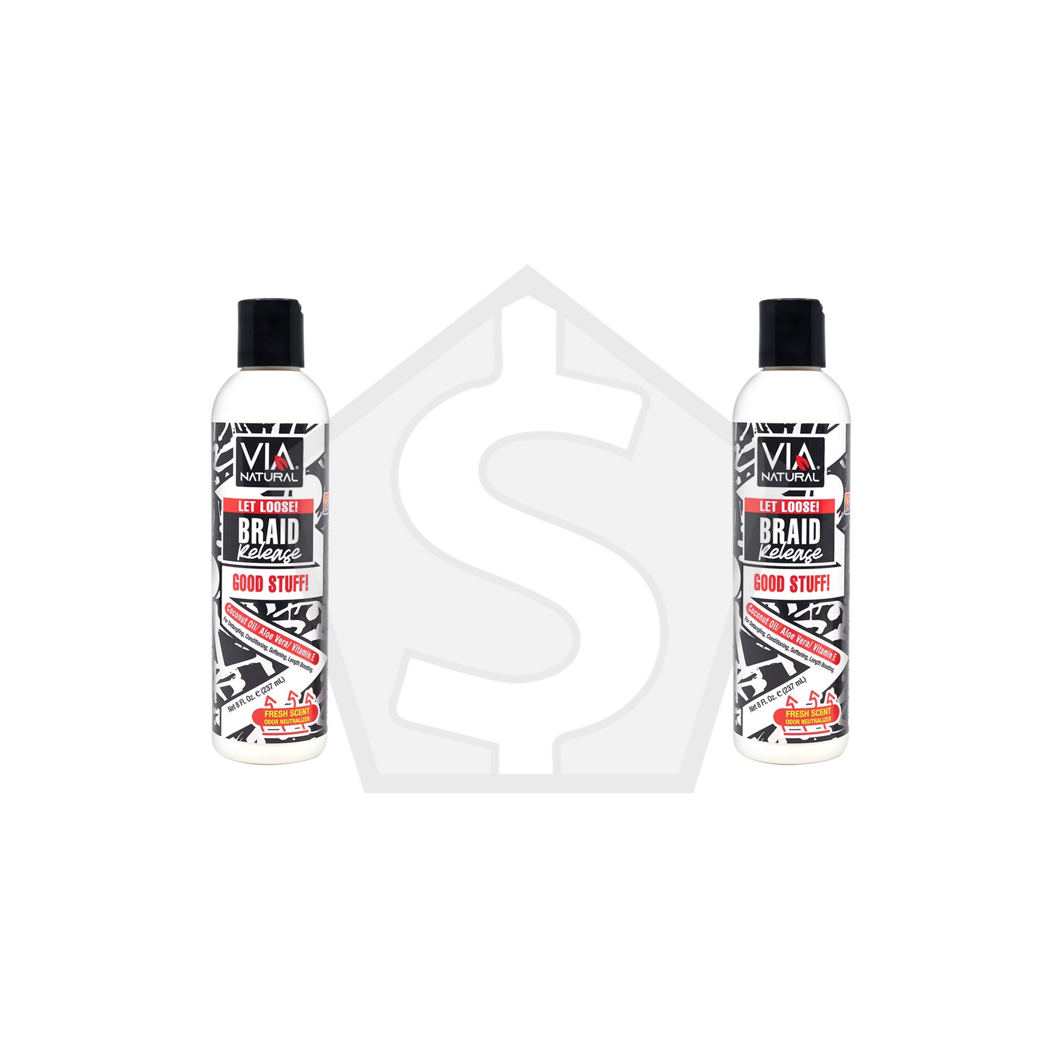 VIA NATURAL Let Loose Braid Release (8oz) - Pack of 2