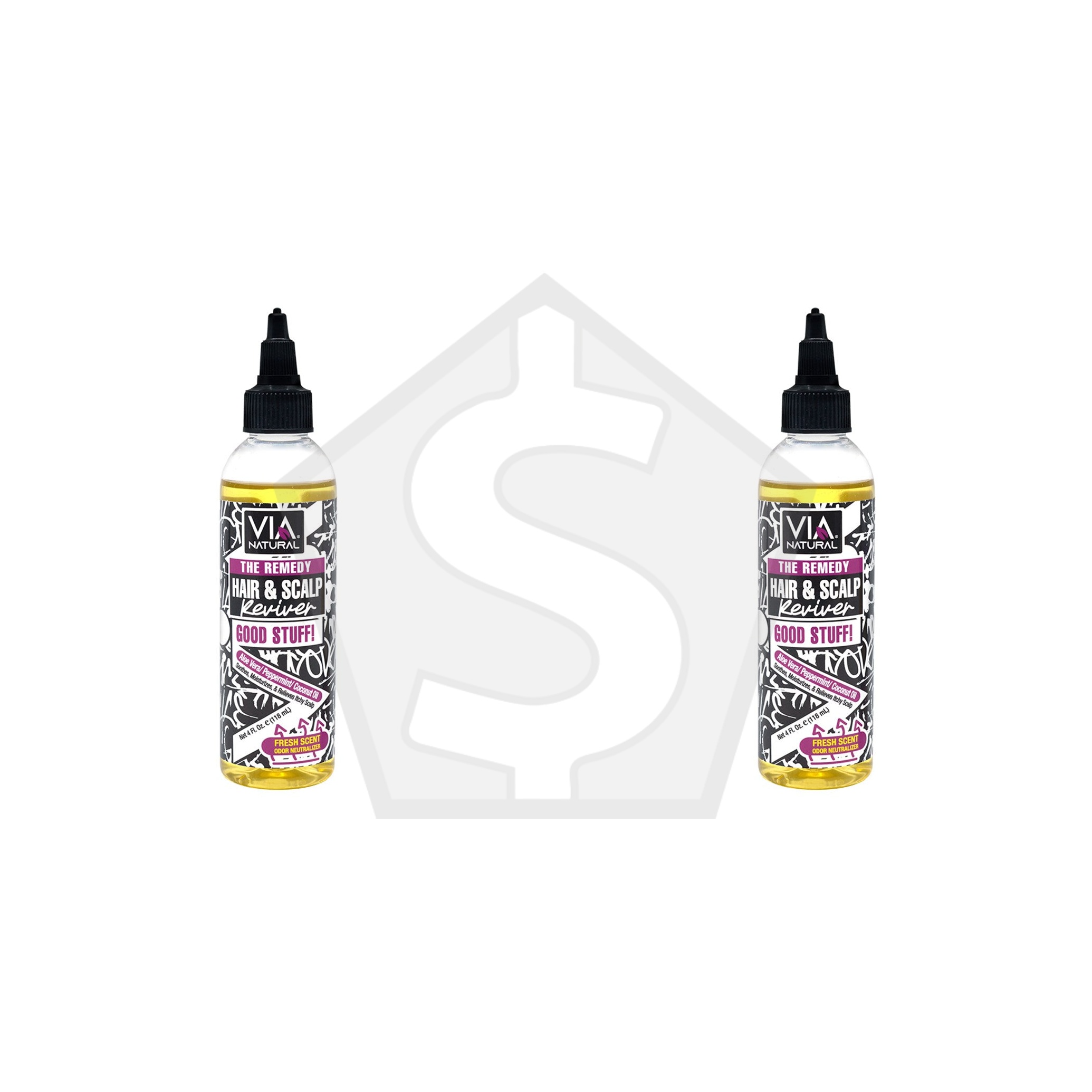 VIA NATURAL The Remedy Hair & Scalp Reviver (4oz) - Pack of 2