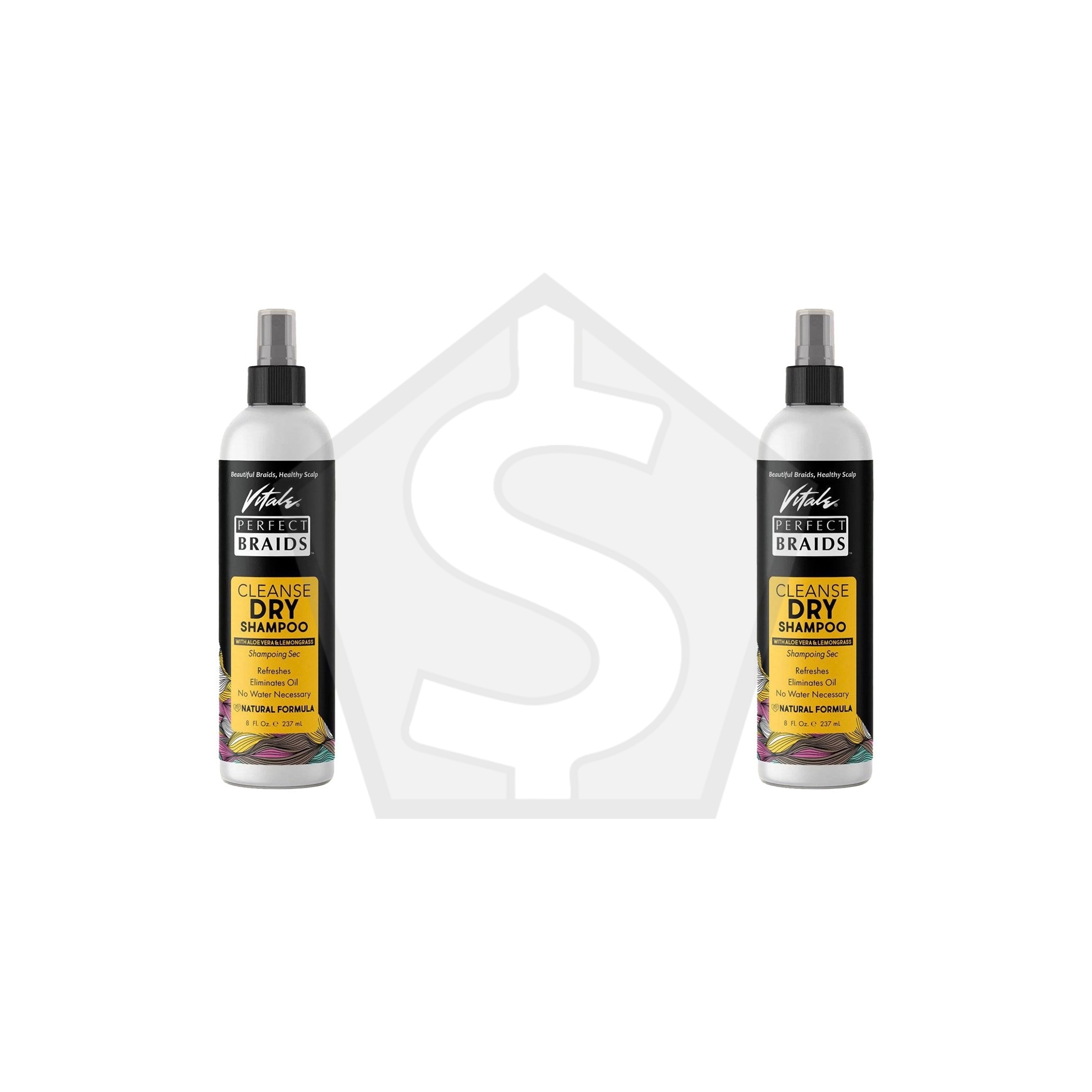 VITALE PERFECT BRAIDS Cleanse Dry Shampoo (8oz) - Pack of 2