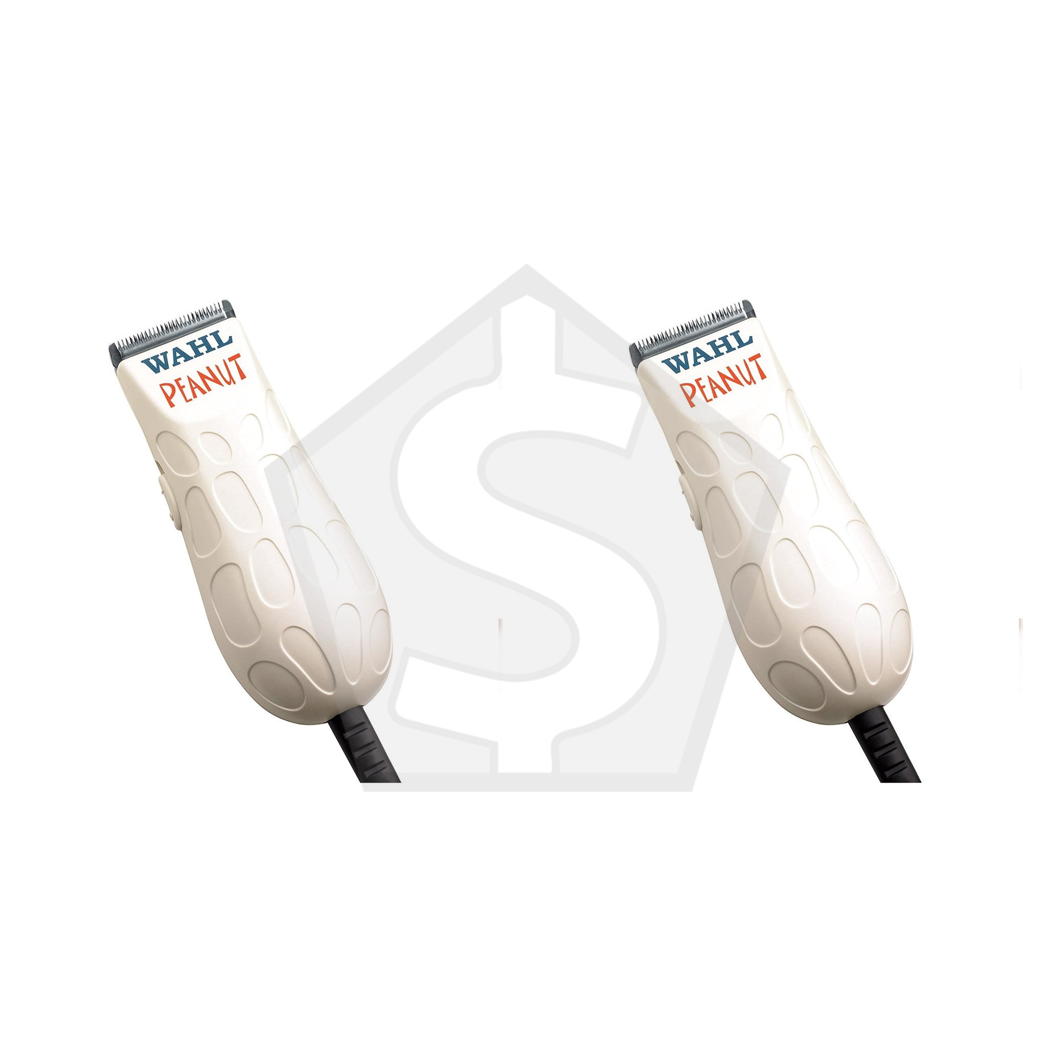 WAHL PEANUT Clipper/Trimmer with 4 Guides - White - Pack of 2