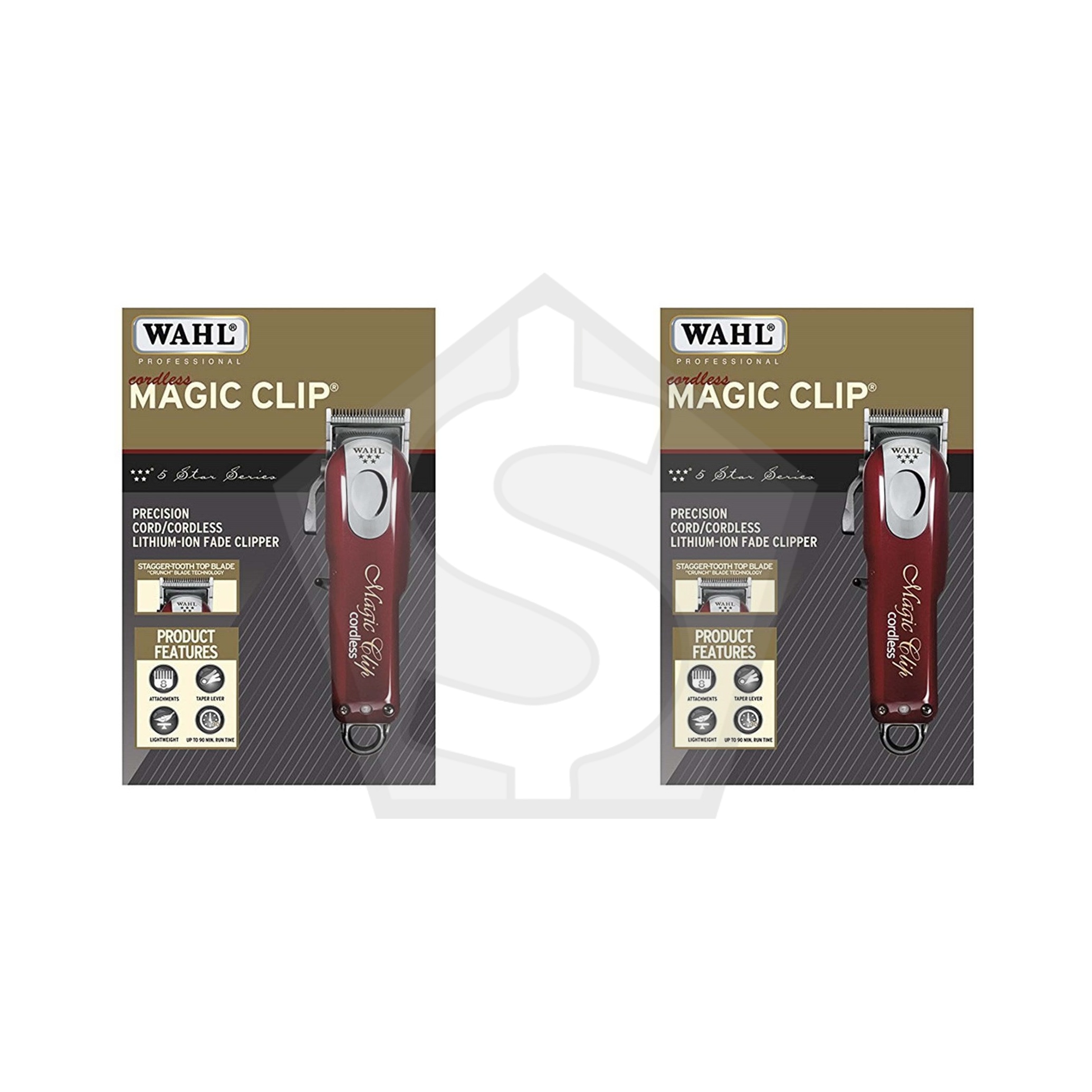 WAHL 5 Star Lithium Cordless MAGIC CLIP Clipper - Pack of 2