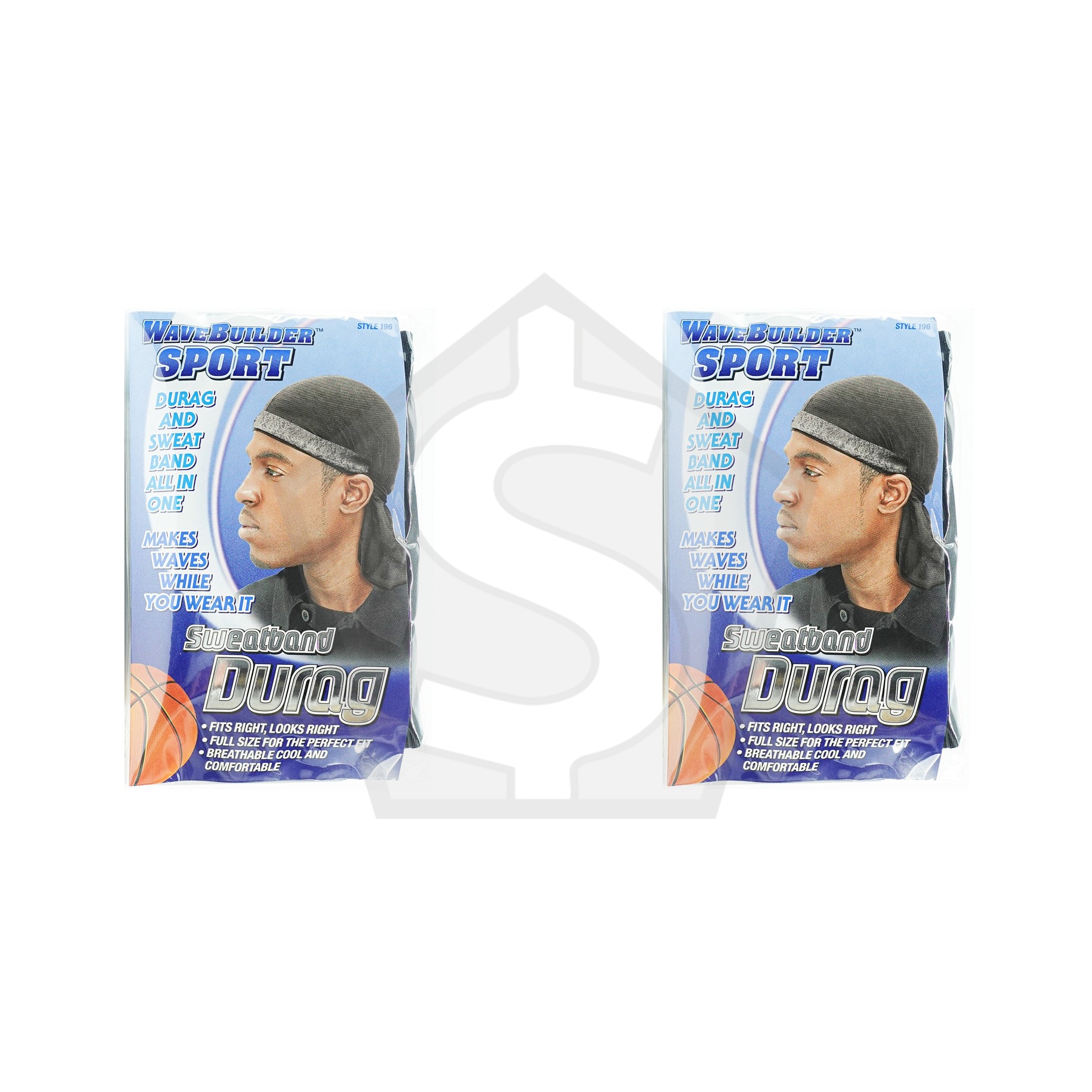 WAVEBUILDER Sweatband Durag - Pack of 2