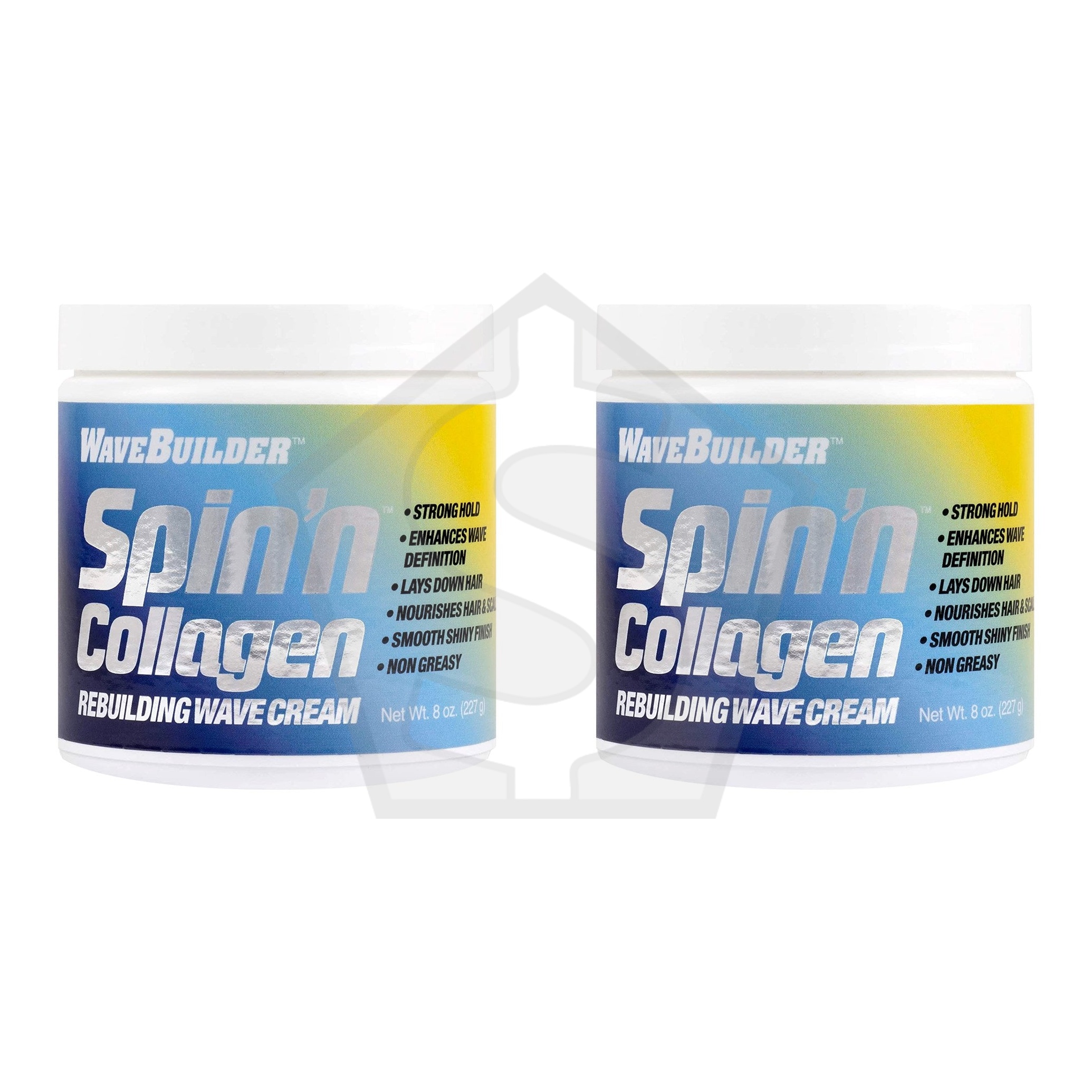 WAVEBUILDER Spin'n Collagen Rebuilding Wave Cream (8oz) - Pack of 2