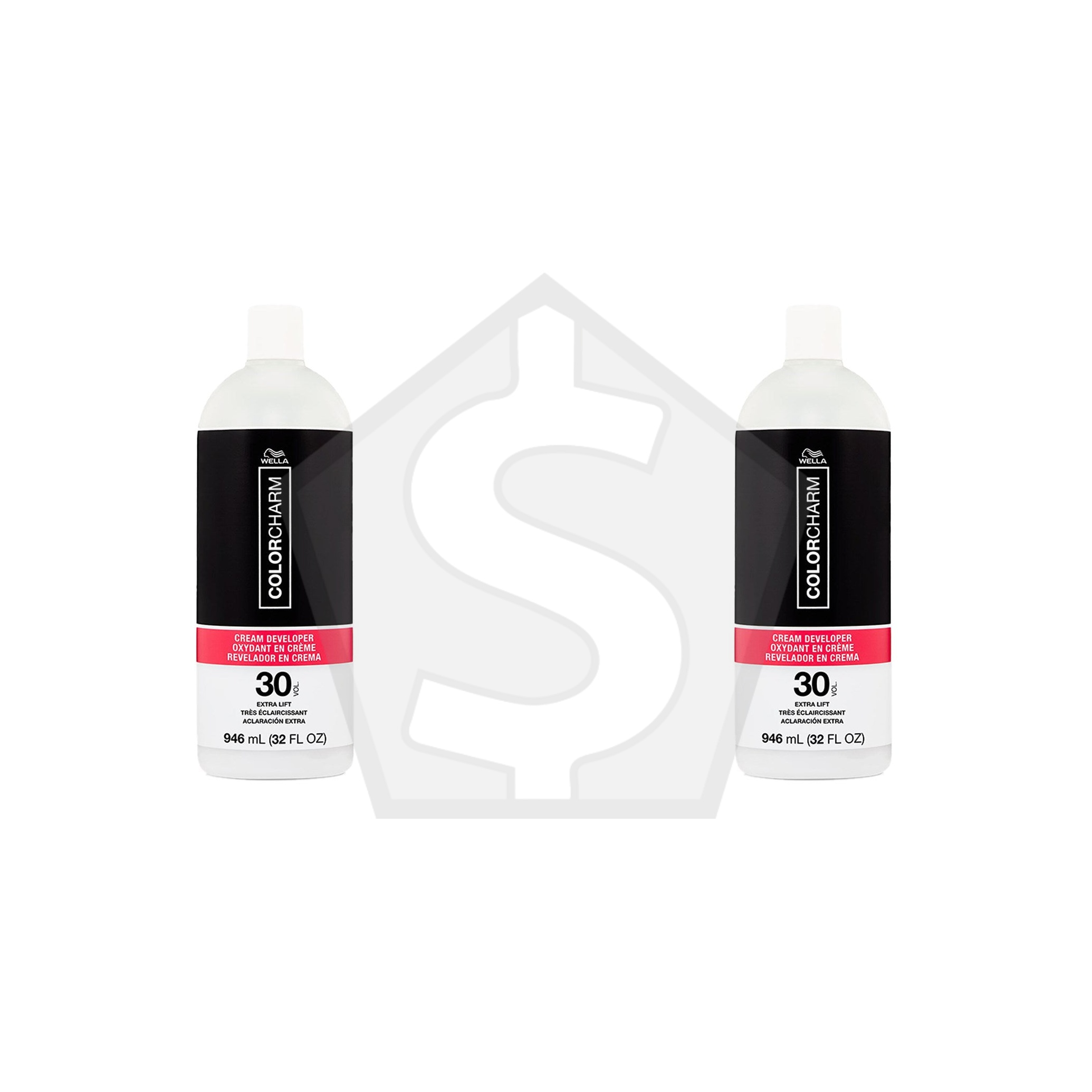 WELLA Color Charm Cream Developer - 30 Volume / 32oz - Pack of 2