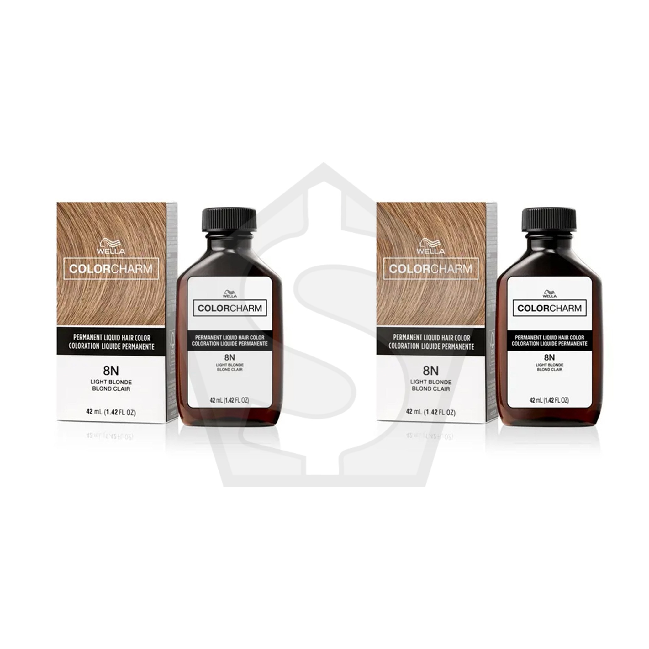 WELLA Color Charm Permanent Liquid Hair color (1.42oz) - 8N/811 Light Blonde - Pack of 2