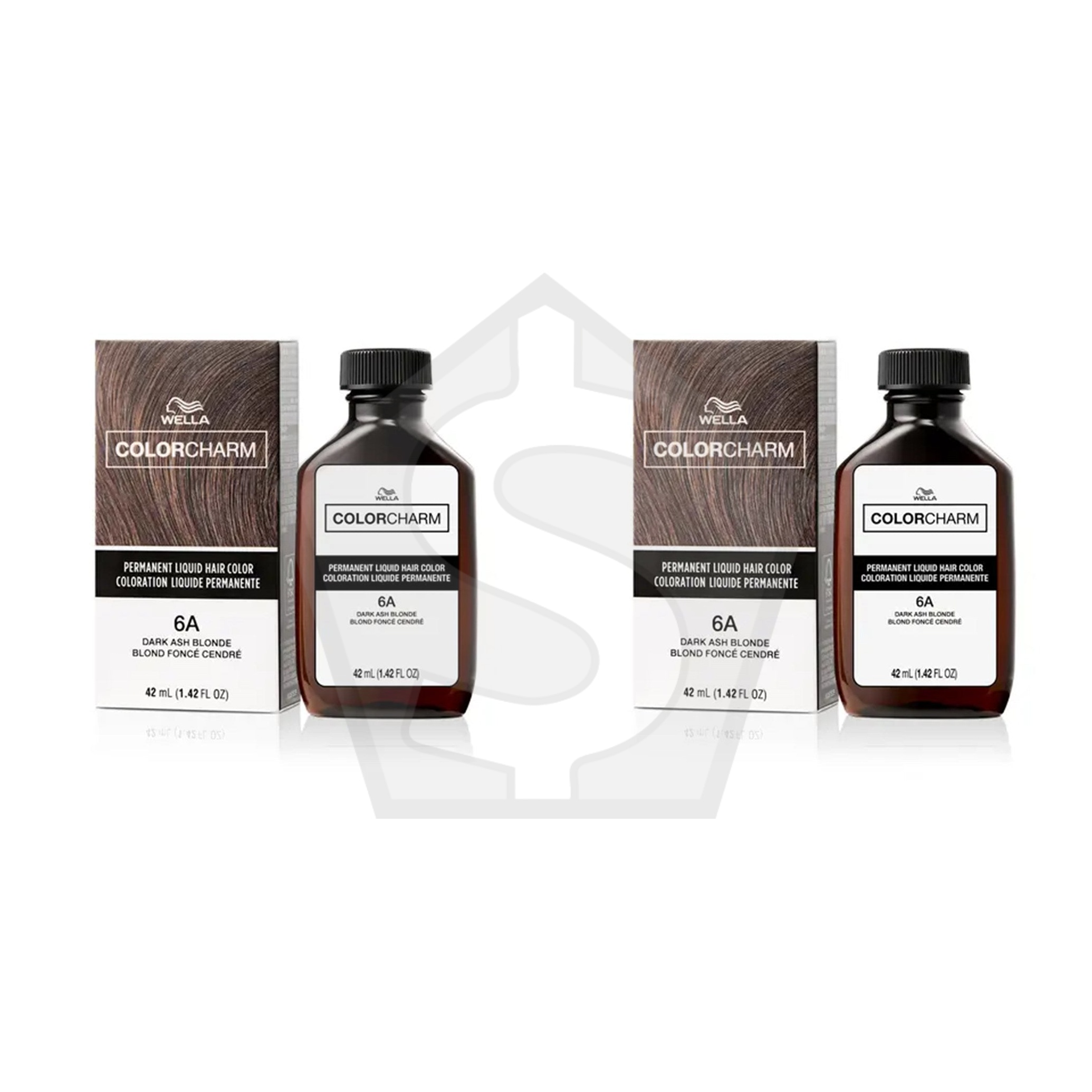 Bundle of 2 - WELLA Color Charm Permanent Liquid Hair color (1.42oz) - 6A/462 Dark Ash Blonde