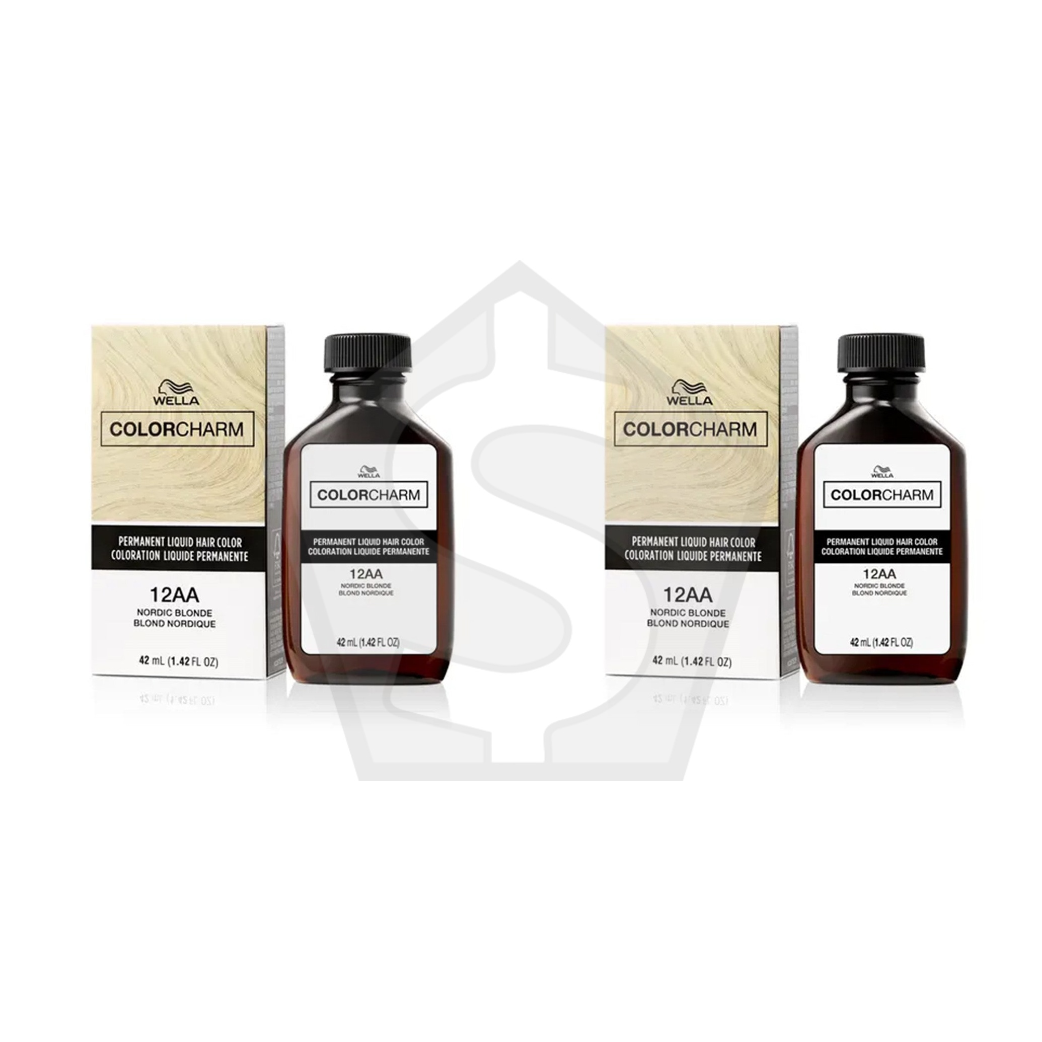 WELLA Color Charm Permanent Liquid Hair color (1.42oz) - 12AA/1120 Nordic Blonde - Pack of 2