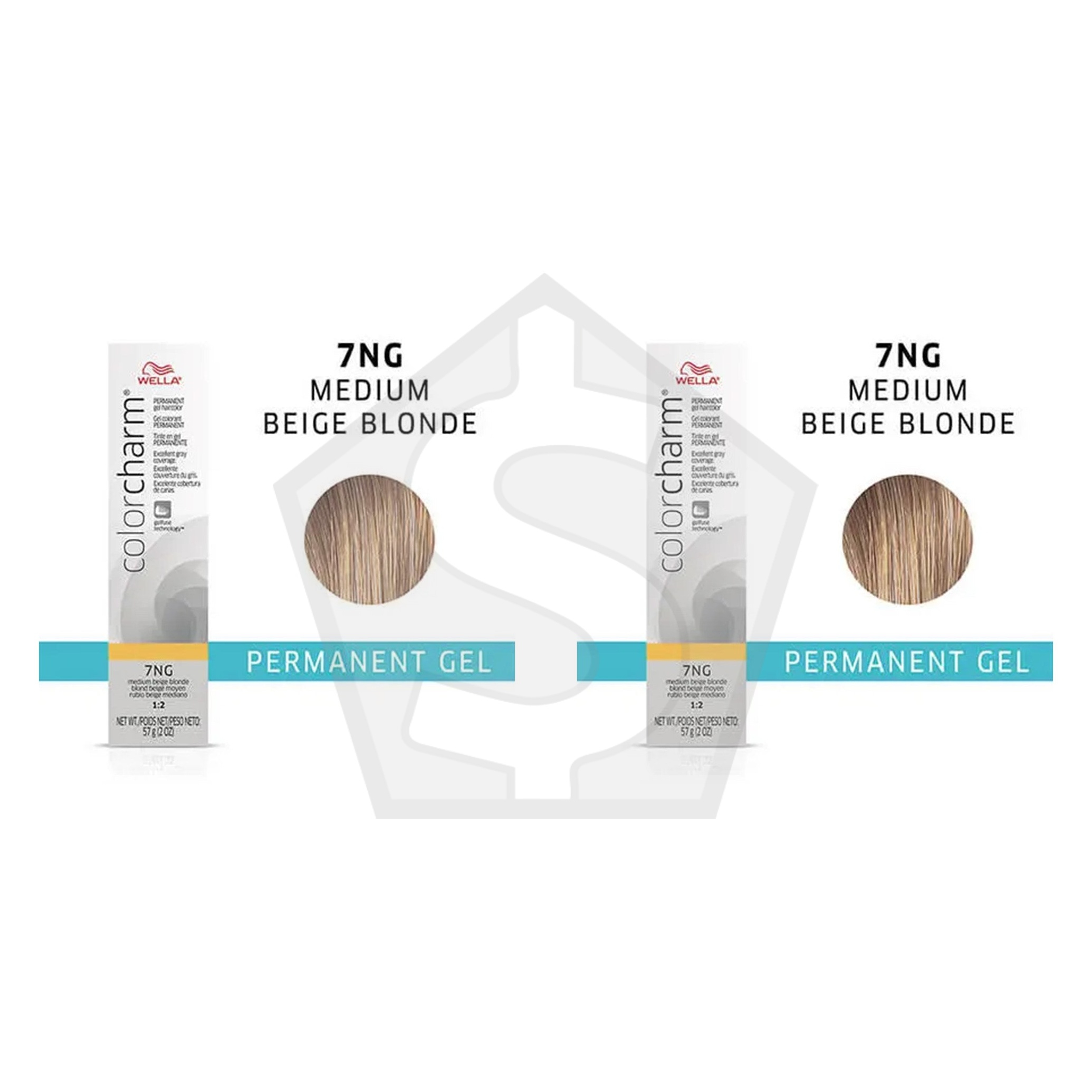 WELLA Color Charm Permanent Liquid Hair color (1.42oz) - 7NG Medium Beige Blonde - Pack of 2