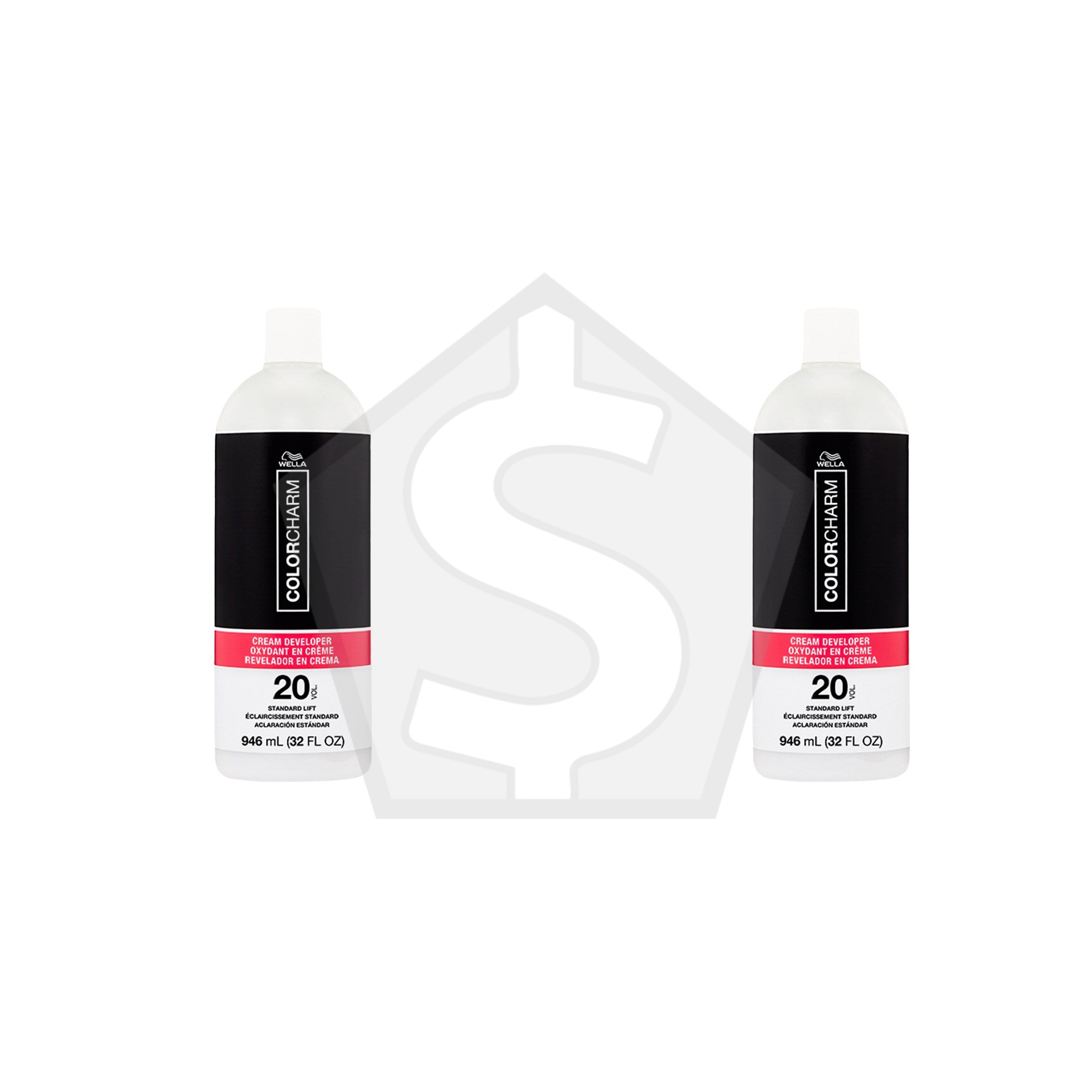 WELLA Color Charm Cream Developer - 20 Volume / 32oz - Pack of 2