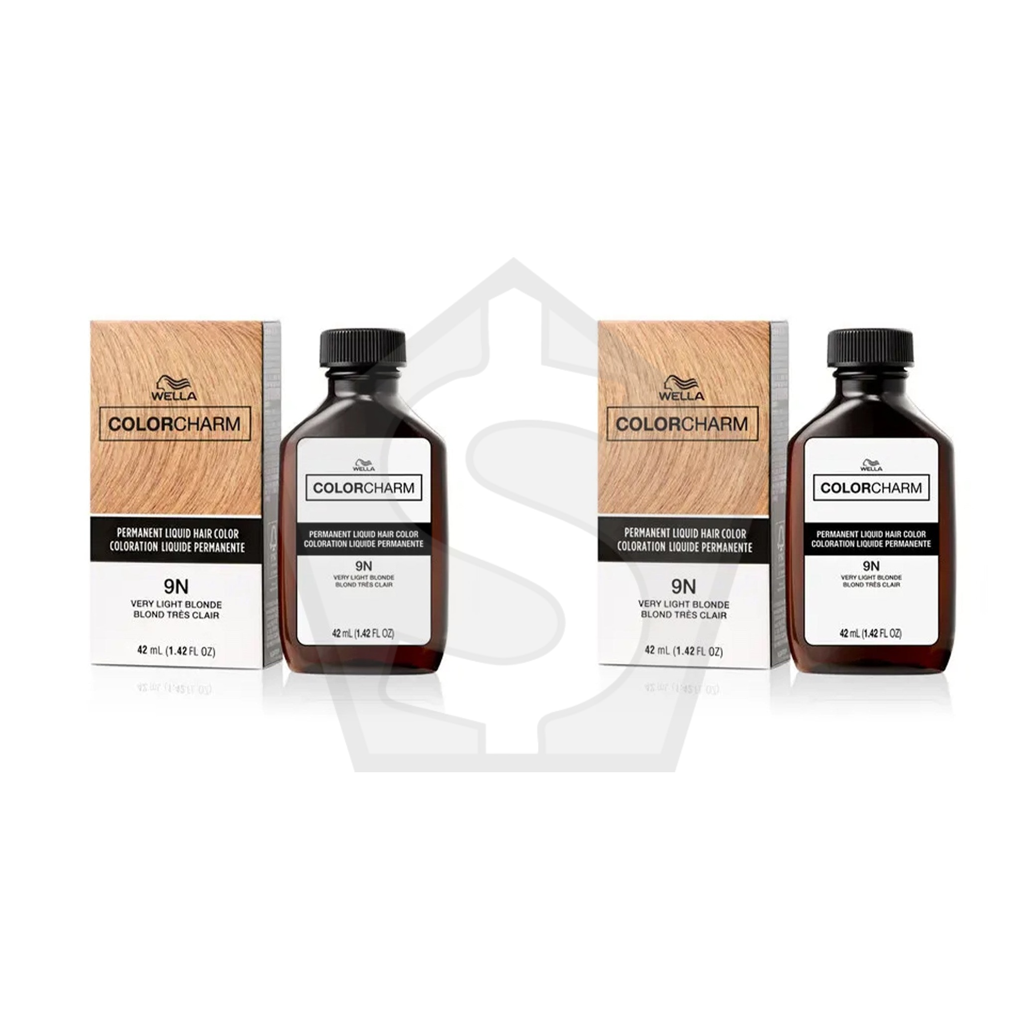 WELLA Color Charm Permanent Liquid Hair color (1.42oz) - 9N/911 Light Blonde - Pack of 2