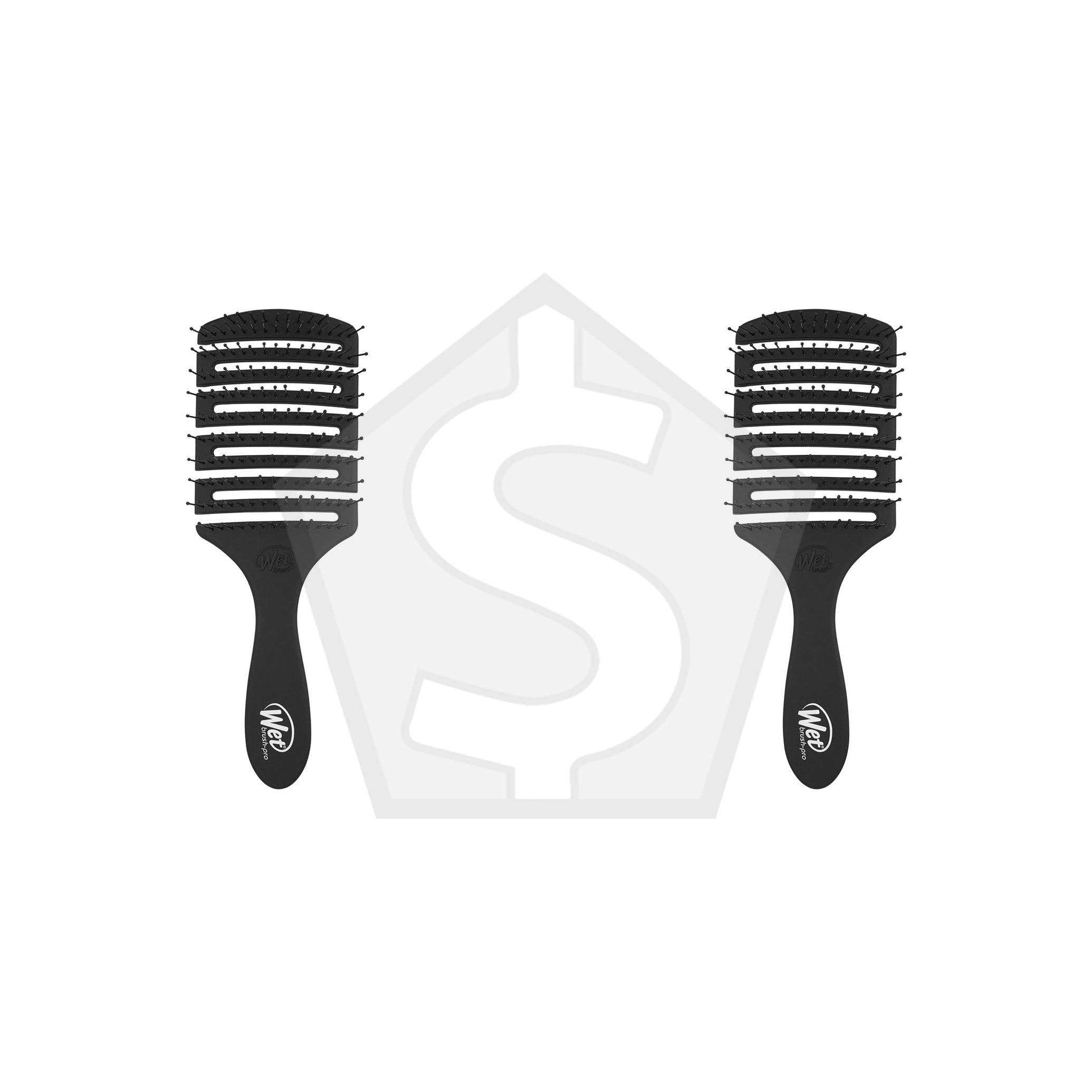 Bundle of 2 - WET BRUSH Pro Flex Dry Paddle Brush - Black