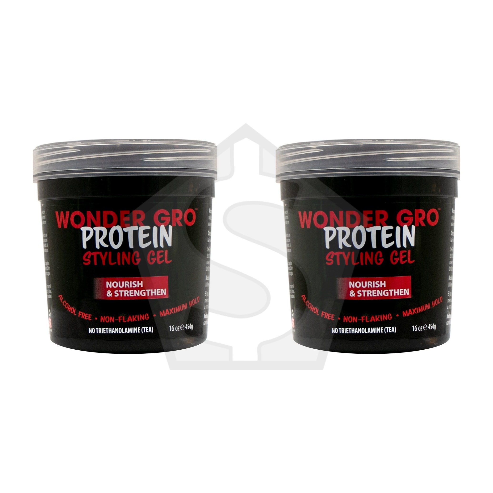 WONDER GRO Hair Styling Gel (16oz) - Protein - Pack of 2