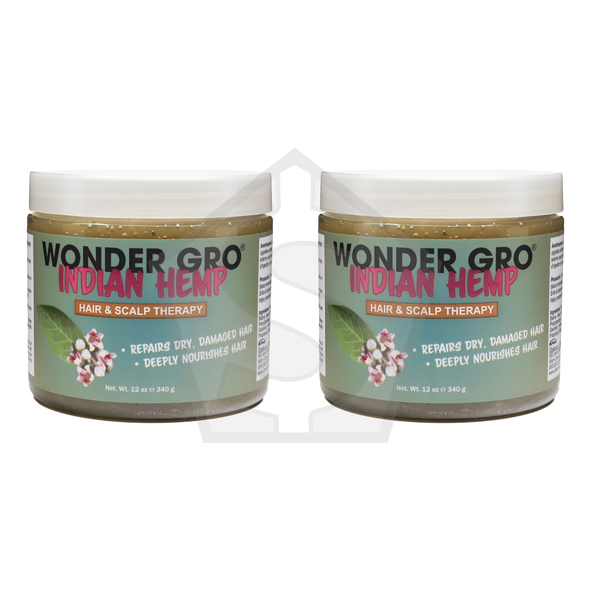 WONDER GRO Indian Hemp Hair & Scalp Therapy (12oz) - Pack of 2