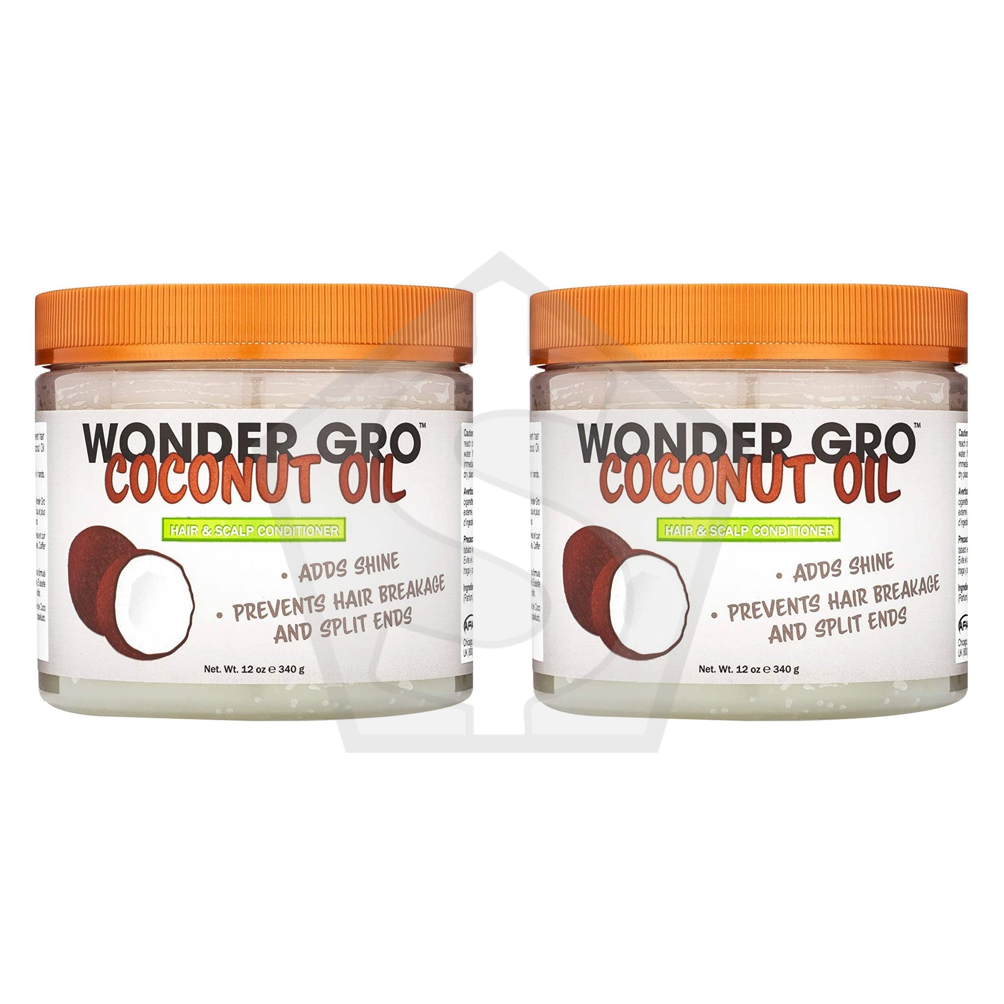WONDER GRO Hair & Scalp Conditioner (12oz) - Coconut Oil - Pack of 2