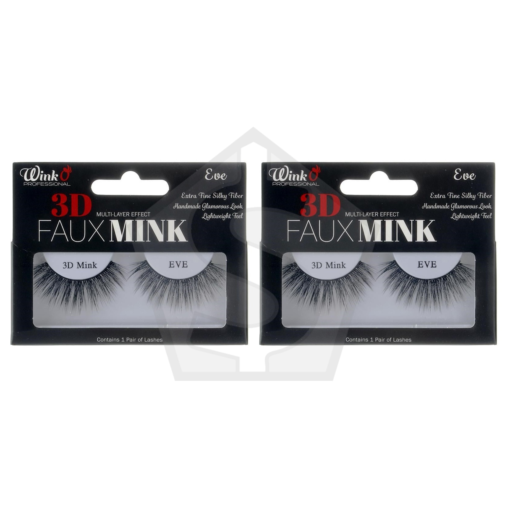 WINK O 3D Faux Mink Multi-Layer Effect Eyelash - Eve - Pack of 2