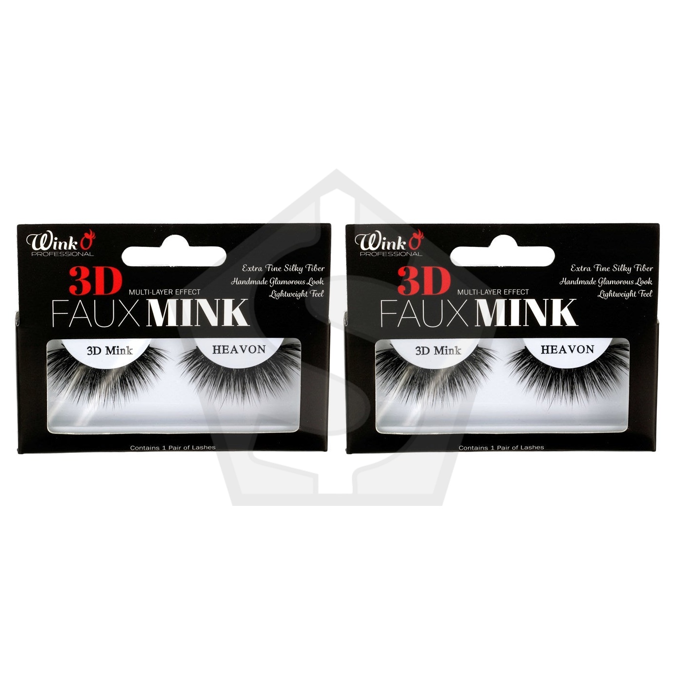 Bundle of 2 - WINK O 3D Faux Mink Multi-Layer Effect Eyelash - Heaven