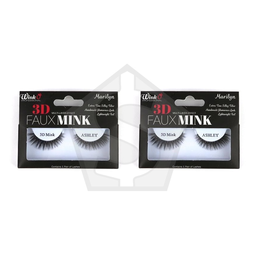 Bundle of 2 - WINK O 3D Faux Mink Multi-Layer Effect Eyelash - Ashley