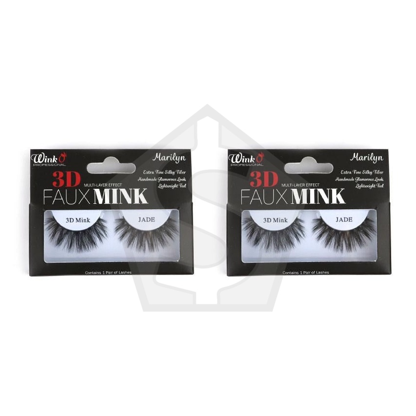 Bundle of 2 - WINK O 3D Faux Mink Multi-Layer Effect Eyelash - Jade